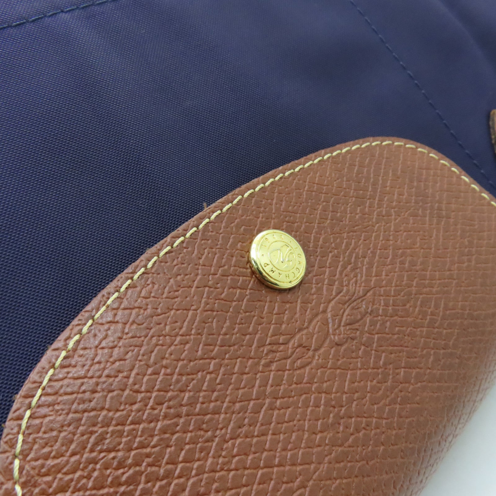 Longchamp 尼龍Shoulder Bag金扣肩背袋紫色