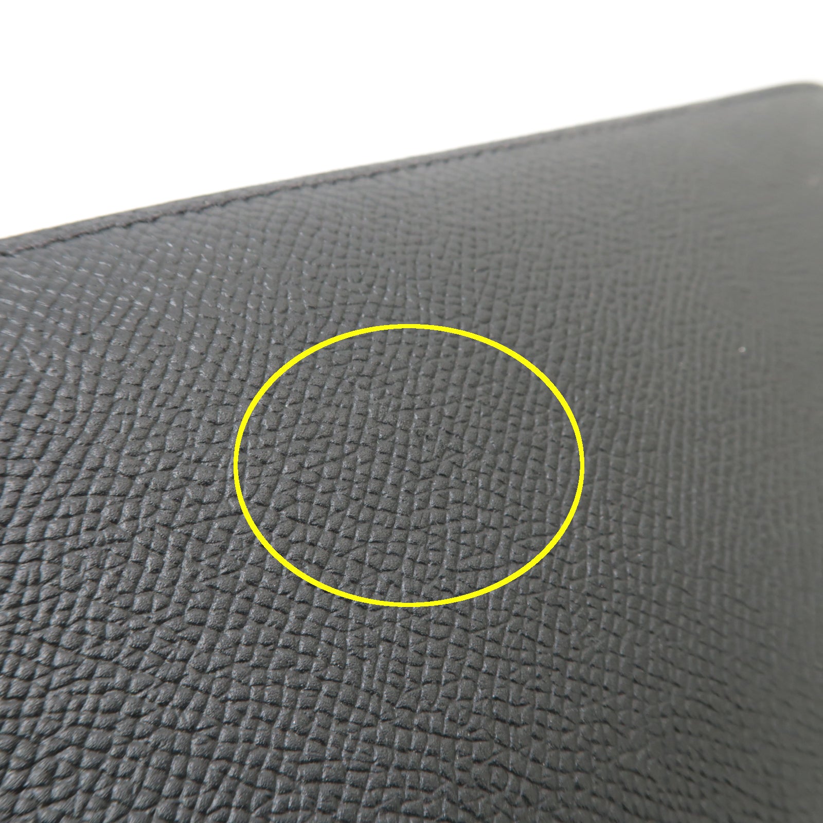 HERMES Epsom皮革Silk'In Long Wallet銀扣長錢包黑色