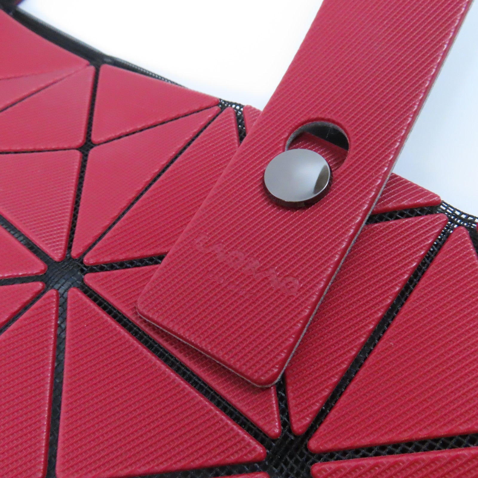 ISSEY MIYAKE PVC Shoulder Bag銀扣肩背袋紅色