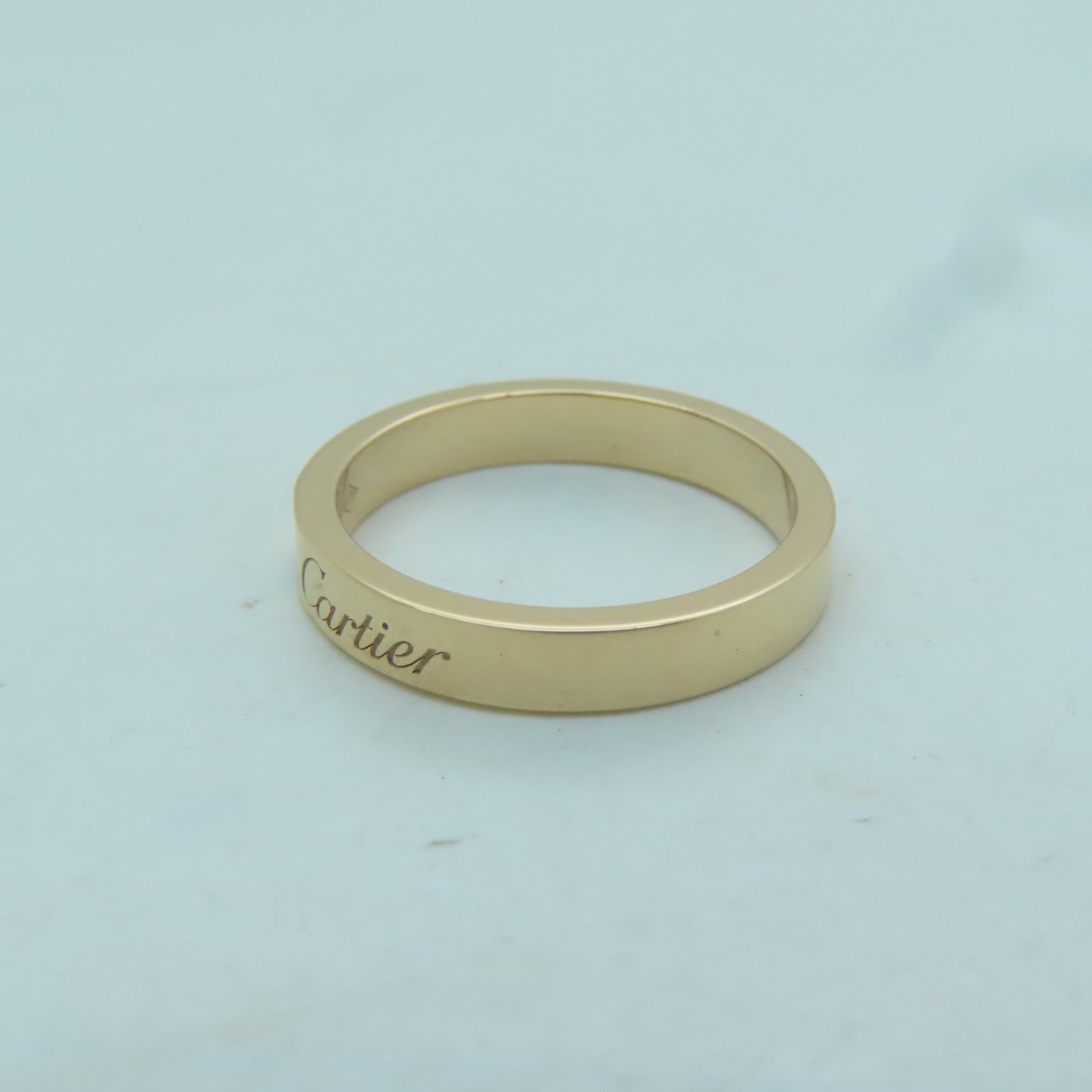 CARTIER 18K Rose Gold C DE Ring 1 Diamond Ring #49 US#5