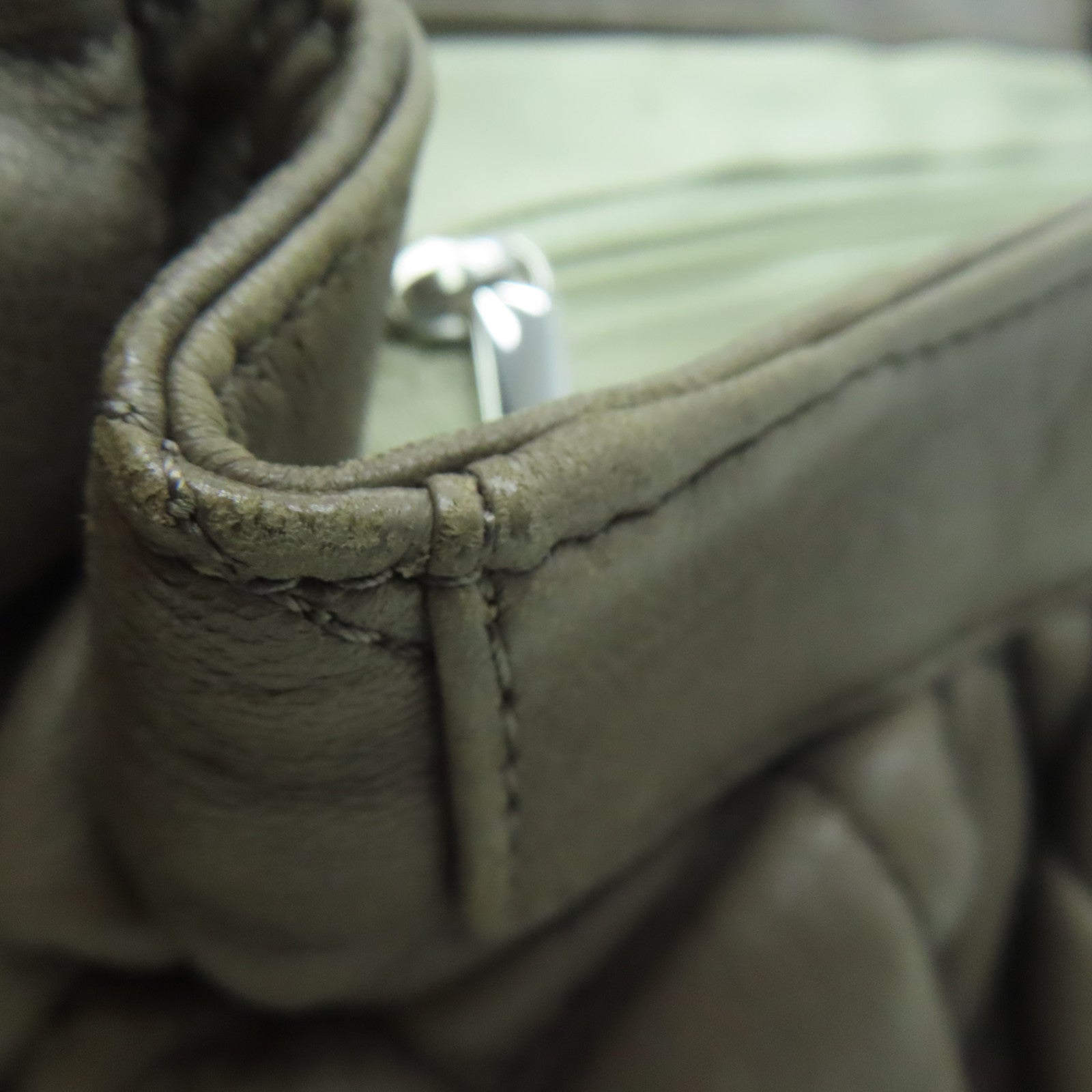 CHANEL 【激減優惠】菱格羊皮皮革Chain Shoulder Bag銀扣肩背袋啡色