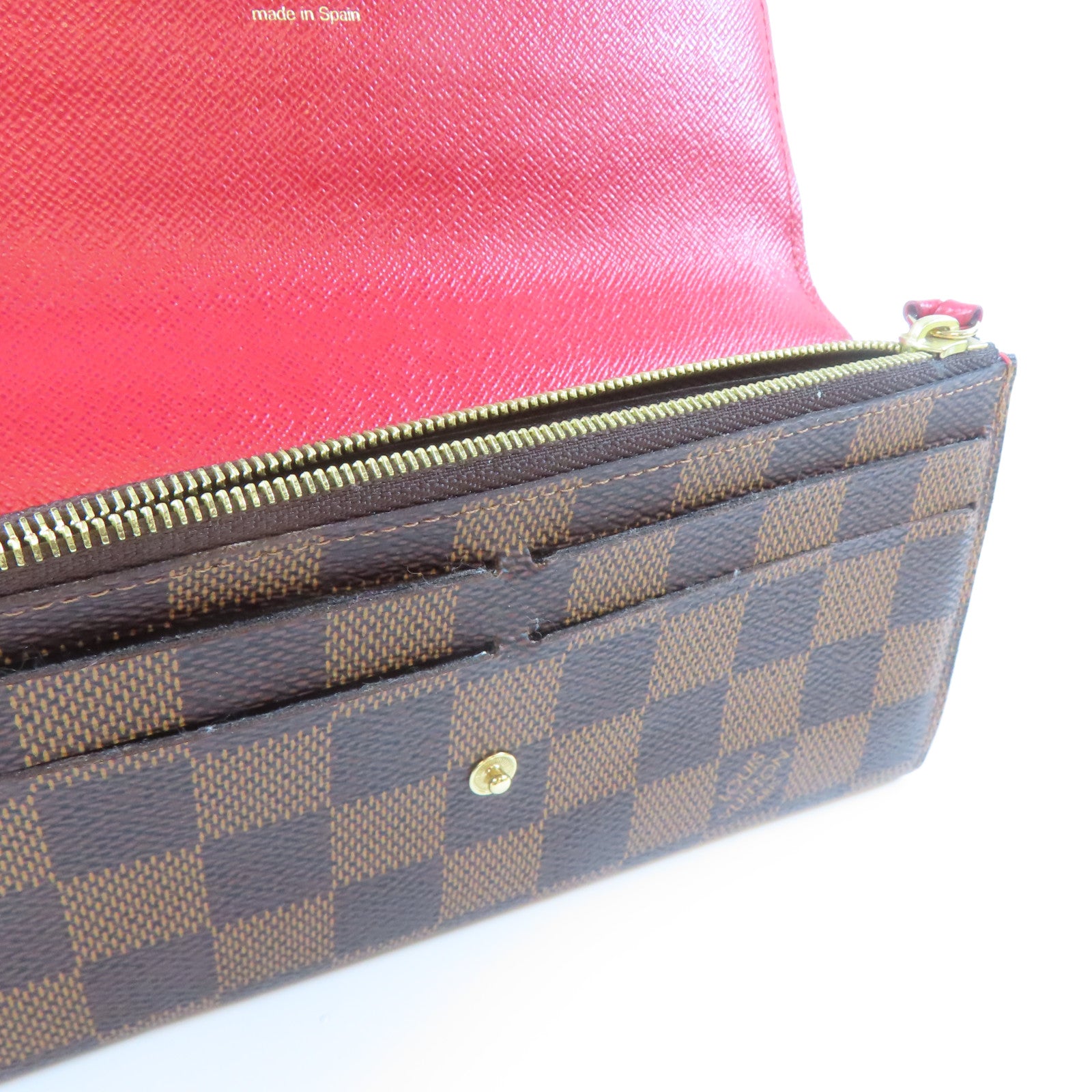 LOUIS VUITTON Damier Emily Long Wallet金扣長錢包啡色