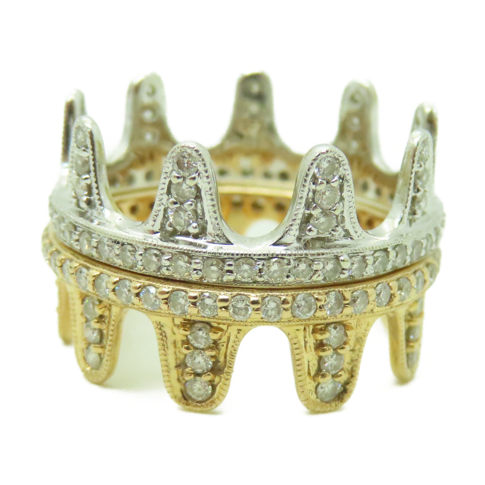 JEWELRY 【激減優惠】18K黃金/白金Diamond Ring 1.1ct鑽石戒指US#6
