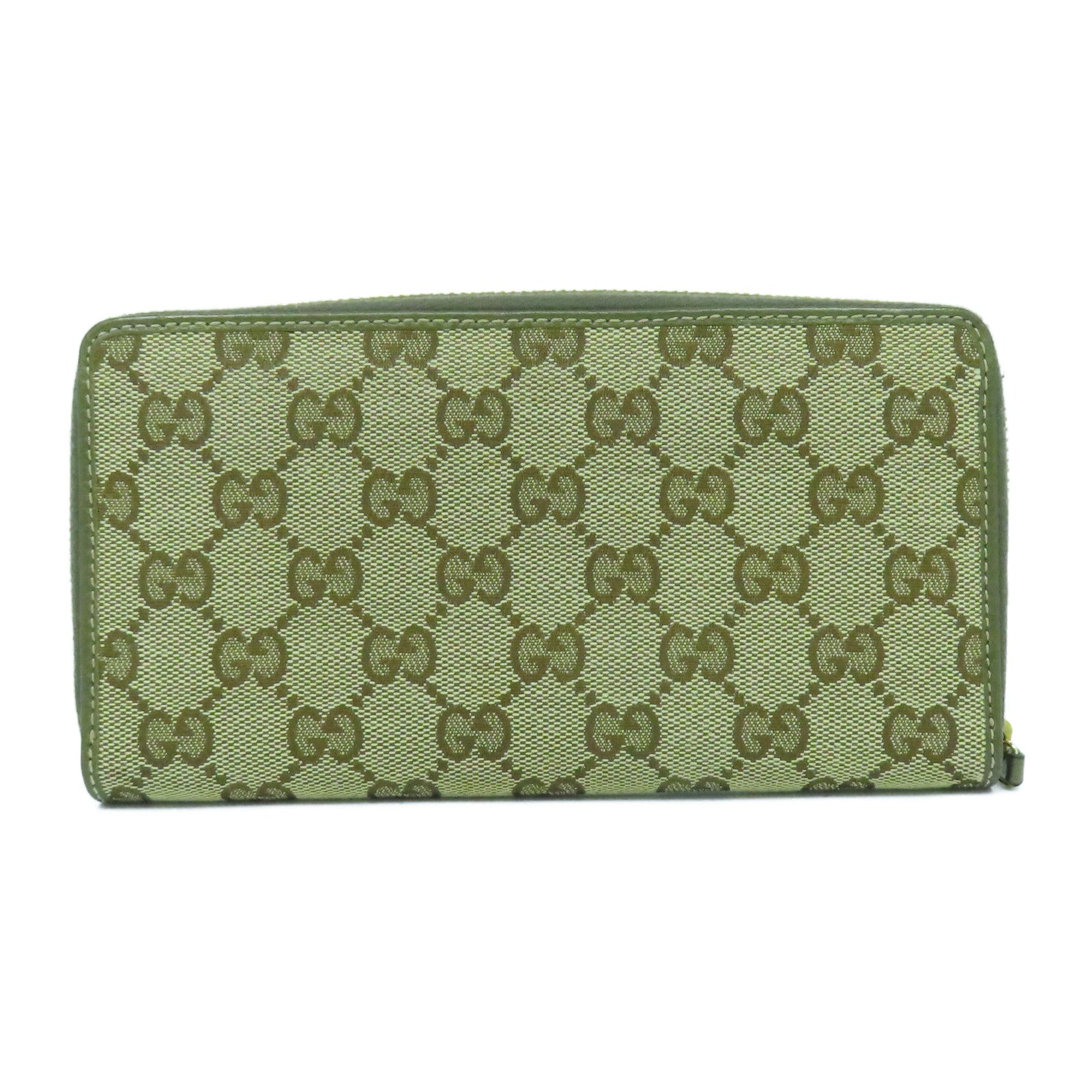 GUCCI 帆布Long Wallet金扣長錢包綠色