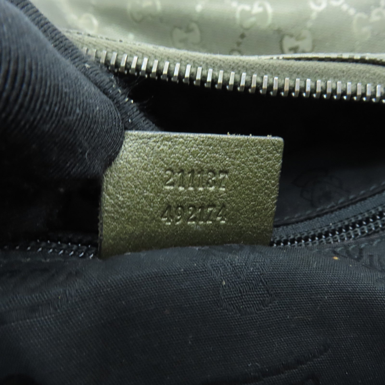 GUCCI Coated Canvas Tote Bag Silver Buckle Handle Shoulder Bag Gold