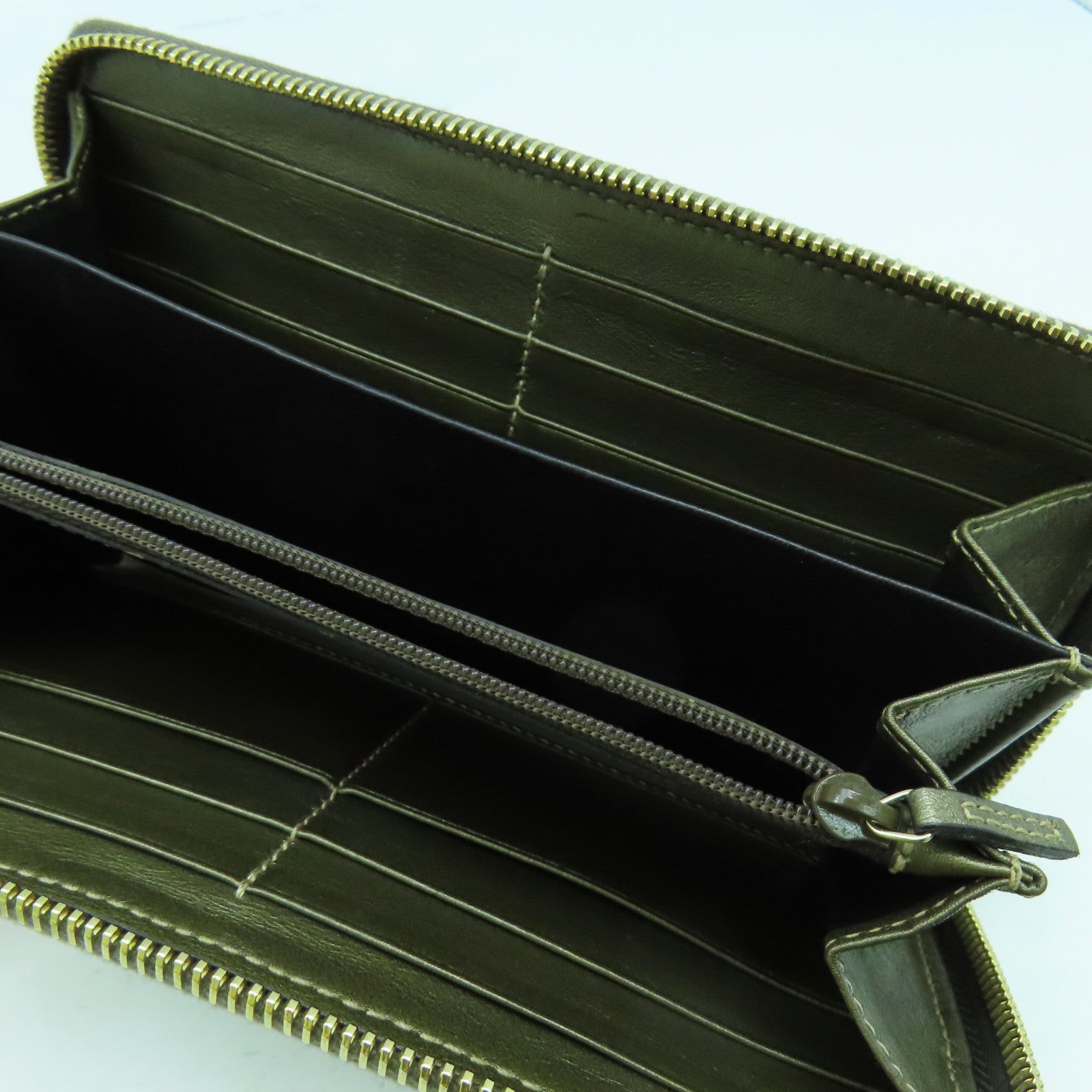 GUCCI 帆布Long Wallet金扣長錢包綠色