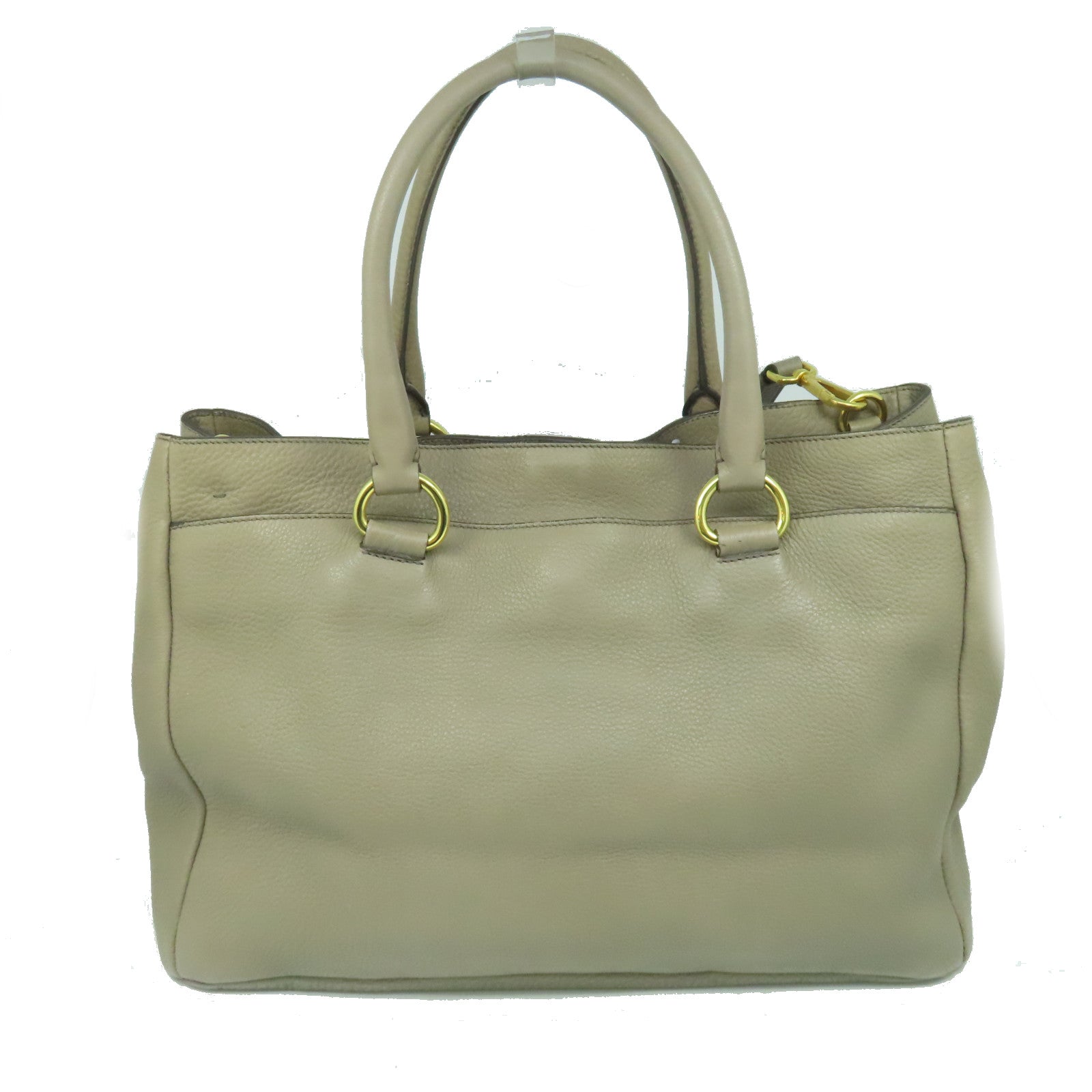 PRADA 牛皮皮革Vitello Daino 2Way Shoulder Bag手挽肩背兩用袋杏色