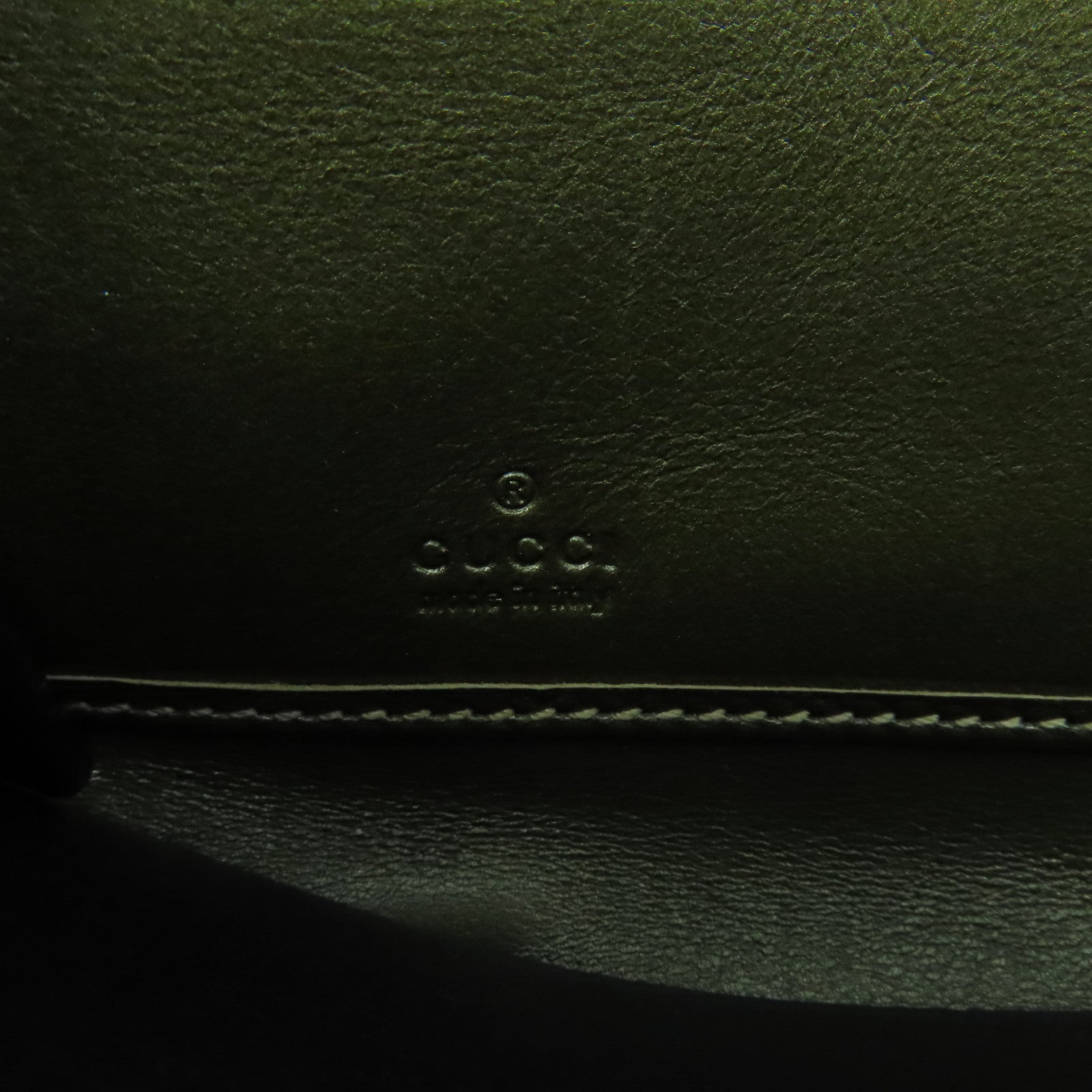 GUCCI 帆布Long Wallet金扣長錢包綠色