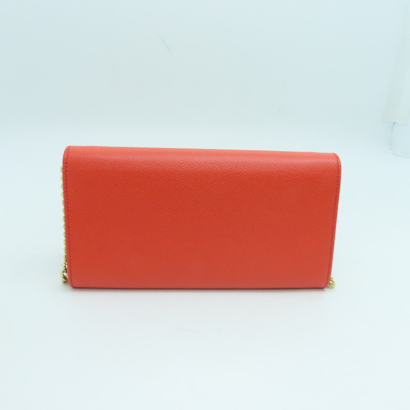 Salvatore Ferragamo 牛皮皮革Shoulder Bag金扣链带肩背袋橙色