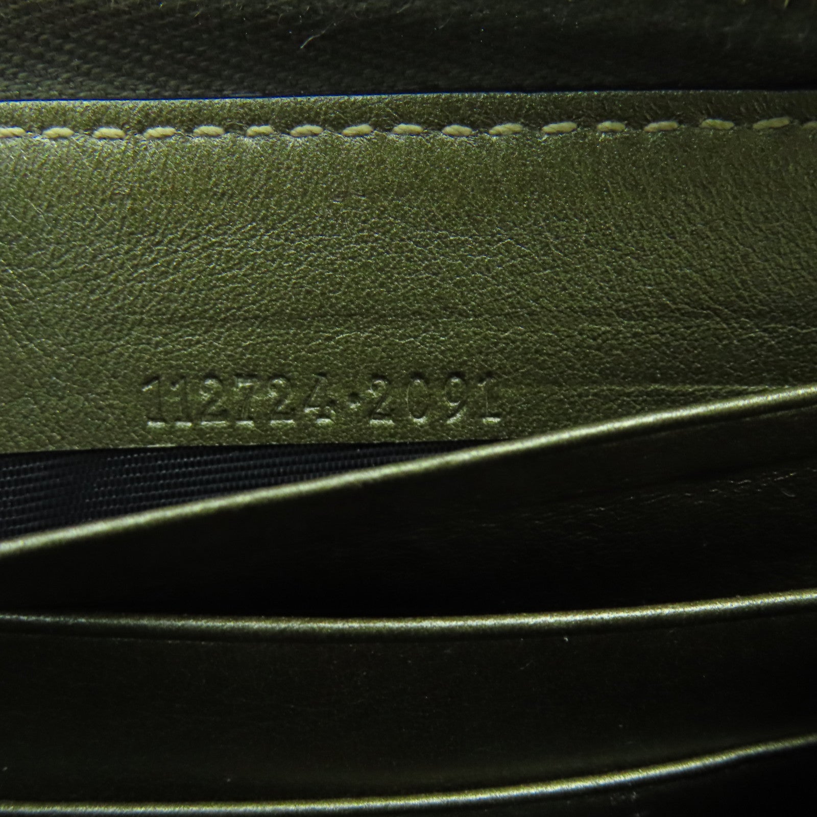 GUCCI 帆布Long Wallet金扣長錢包綠色