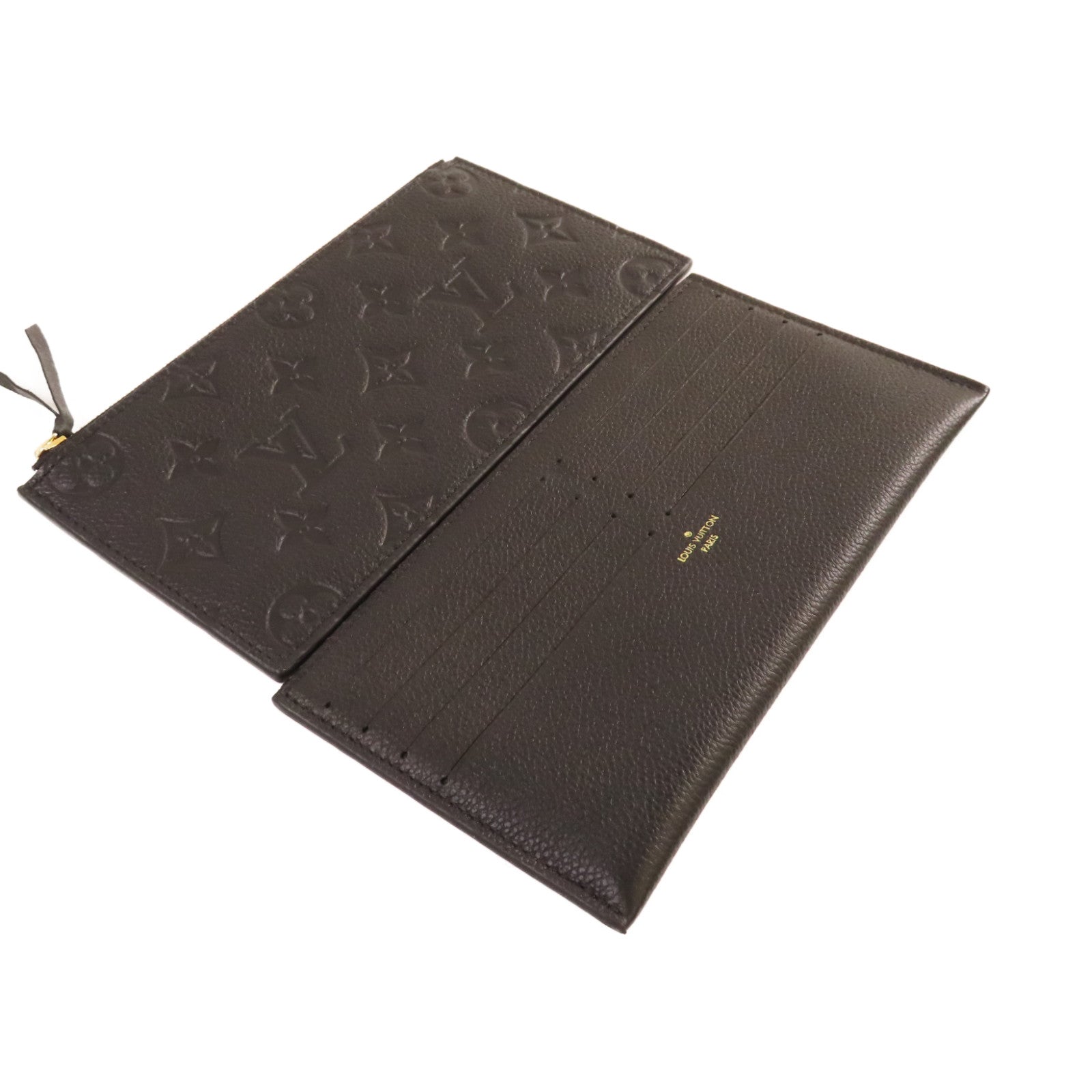 LOUIS VUITTON Monogram Empreinte Felicie Pochette Shoulder Bag金扣鏈帶肩背袋黑色
