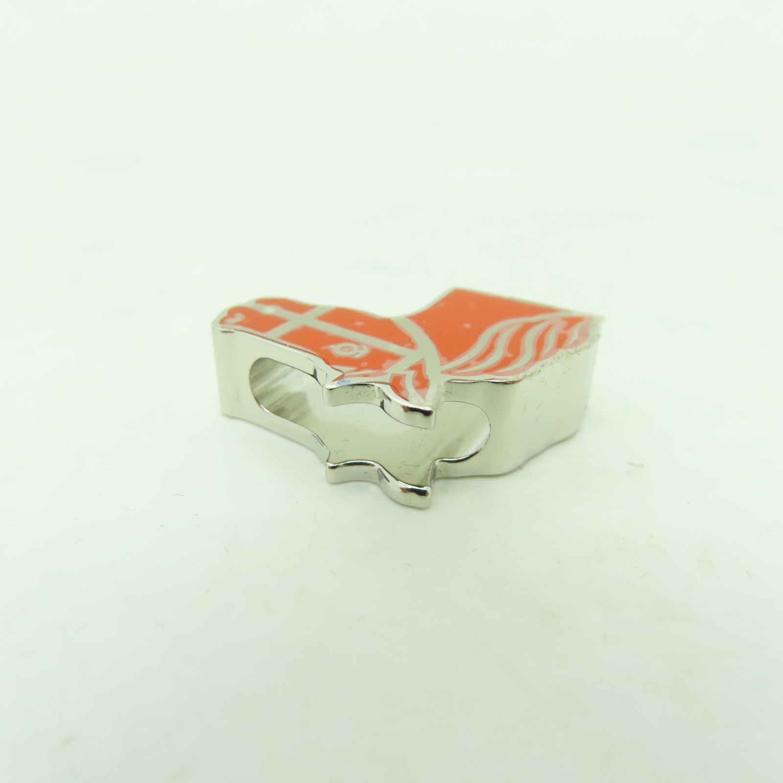 HERMES 金屬Scarf Ring橙色/銀色