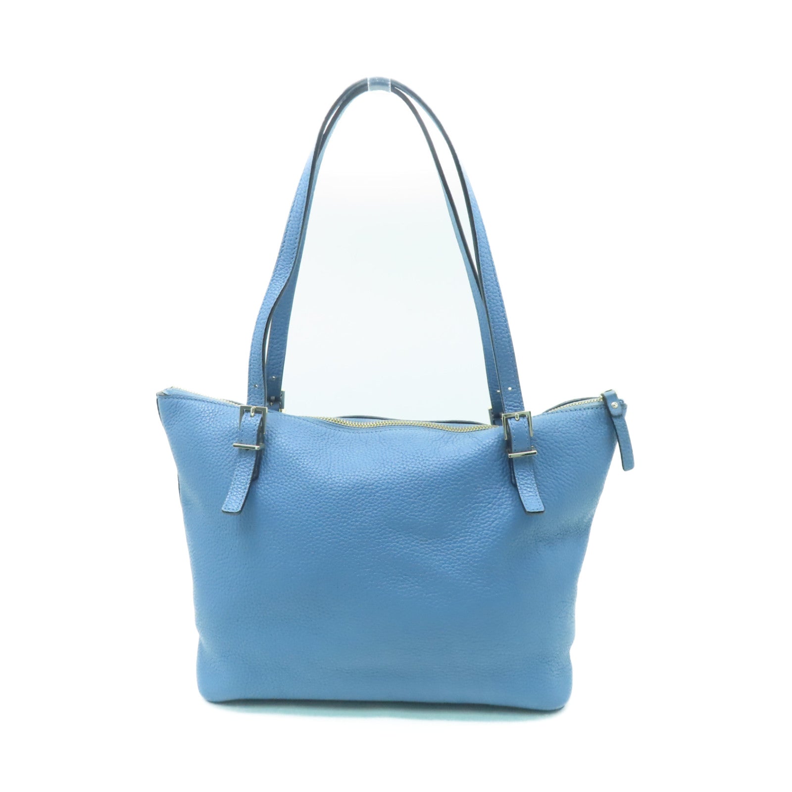Kate Spade 牛皮皮革Tote Bag金扣手挽袋藍色