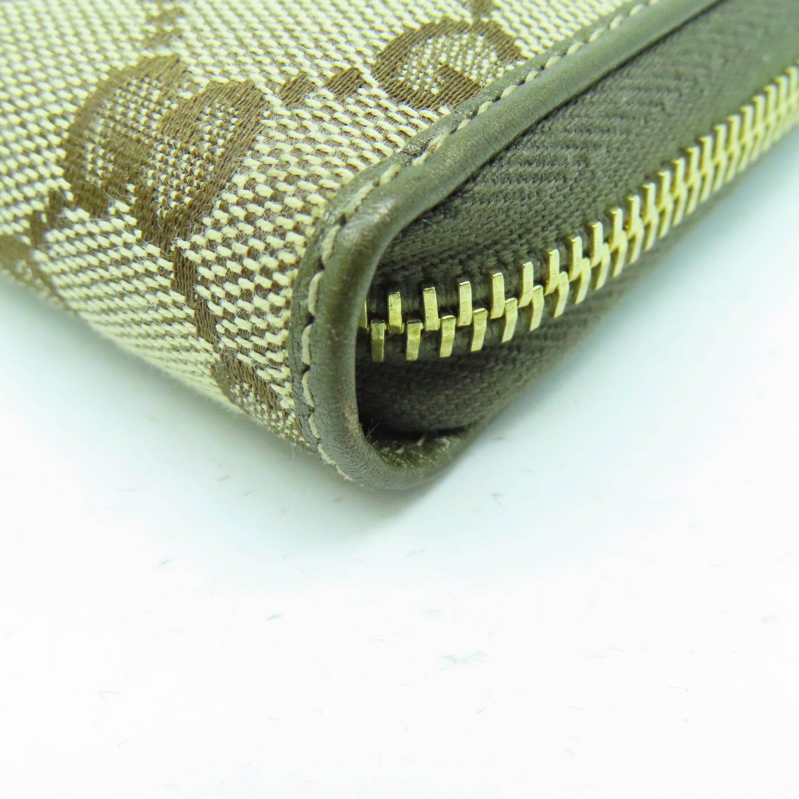 GUCCI 帆布Long Wallet金扣長錢包綠色