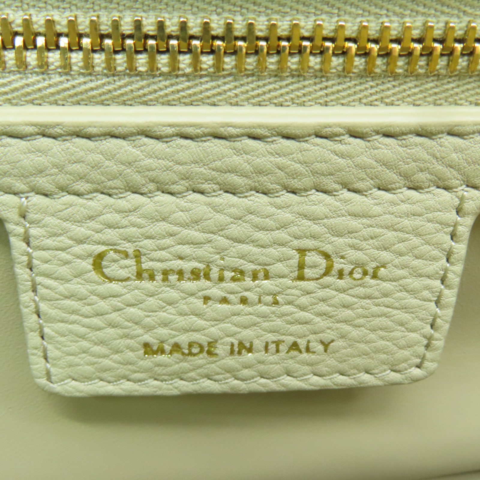 Dior Calfskin Leather Dior Caro Gold Buckle Shoulder Bag Beige