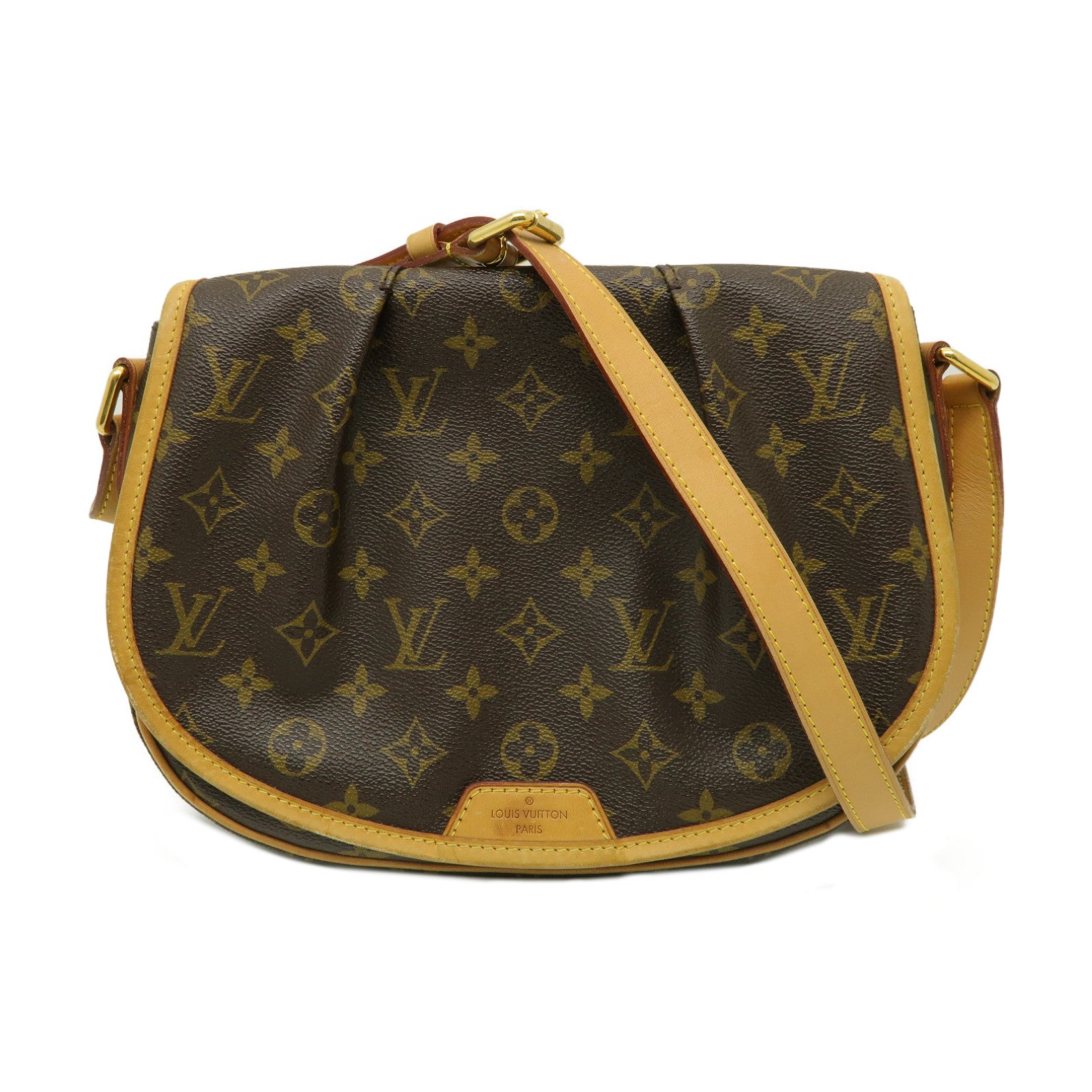 LOUIS VUITTON Monogram Menilmontant PM金扣肩背袋啡色