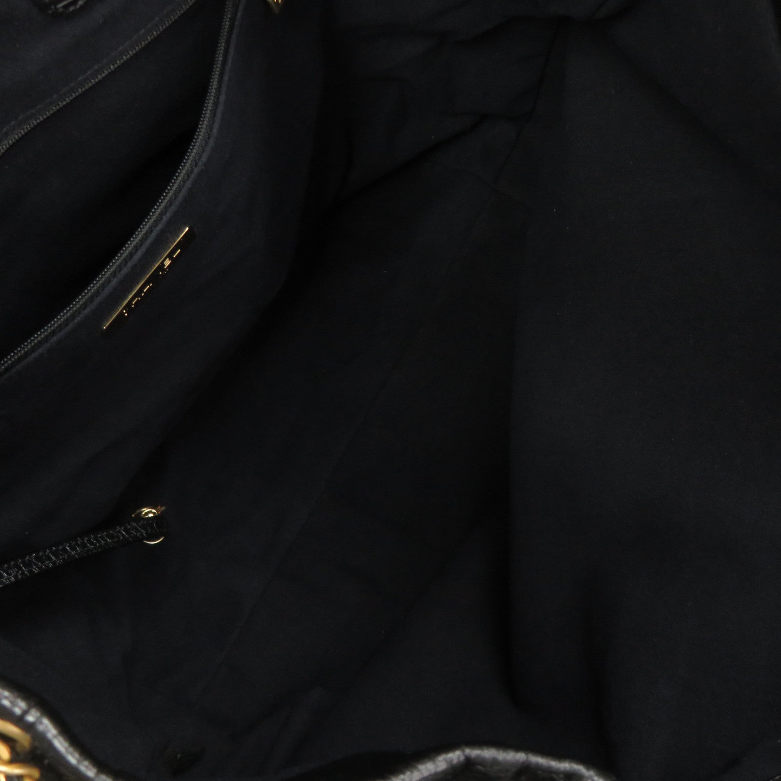 CHANEL Cowhide Leather Chain 2Way Shoulder Bag Gold Buckle Chain Belt Handle Shoulder Bag Black