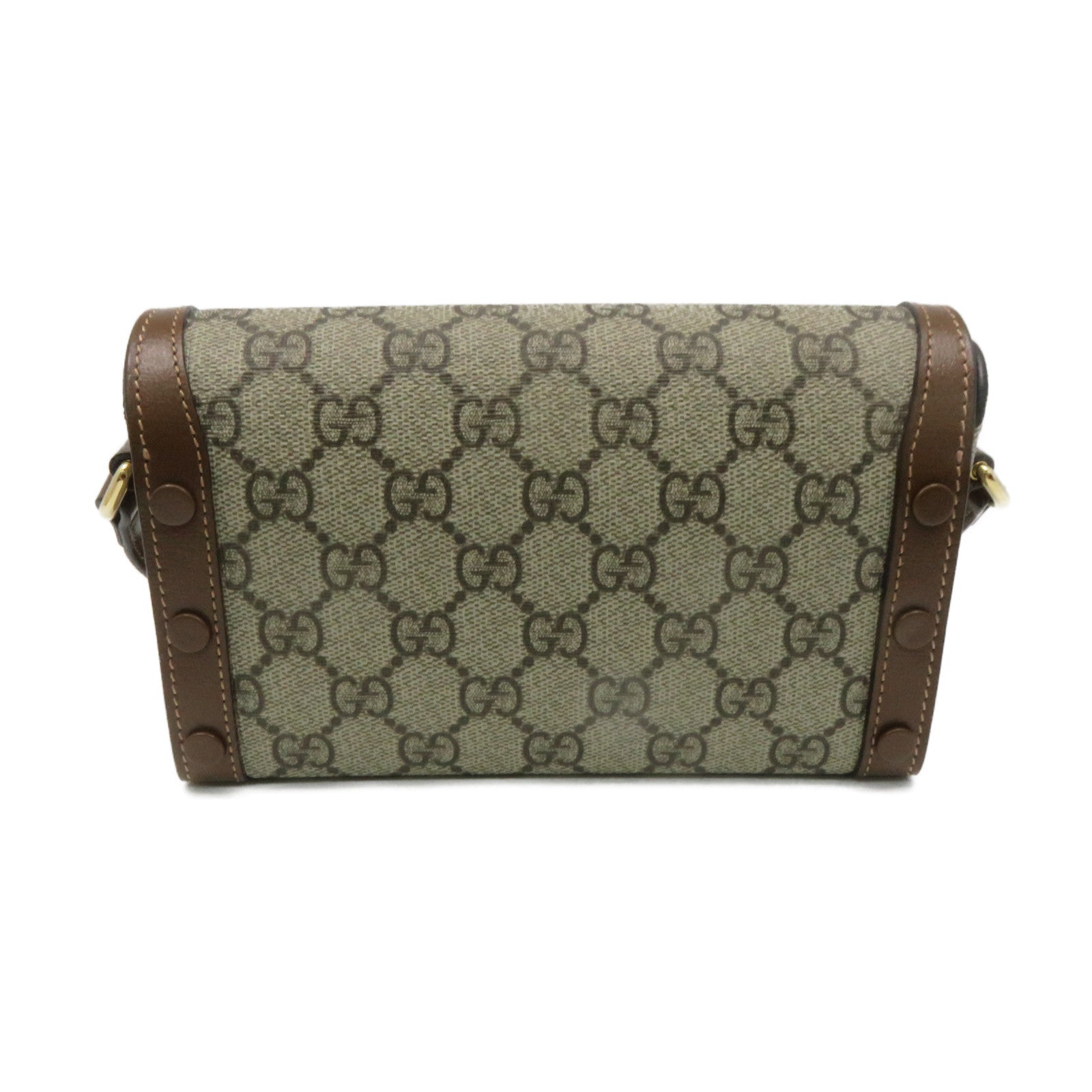 GUCCI 塗層帆布Horsebie 1955 Mini Shoulder Bag肩背袋啡色