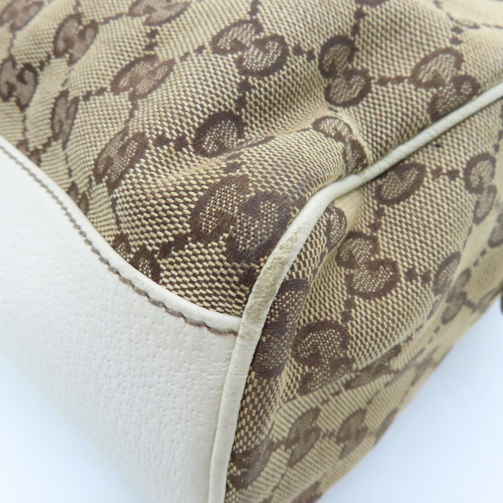 GUCCI 帆布Shoulder Bag金扣肩背袋啡色