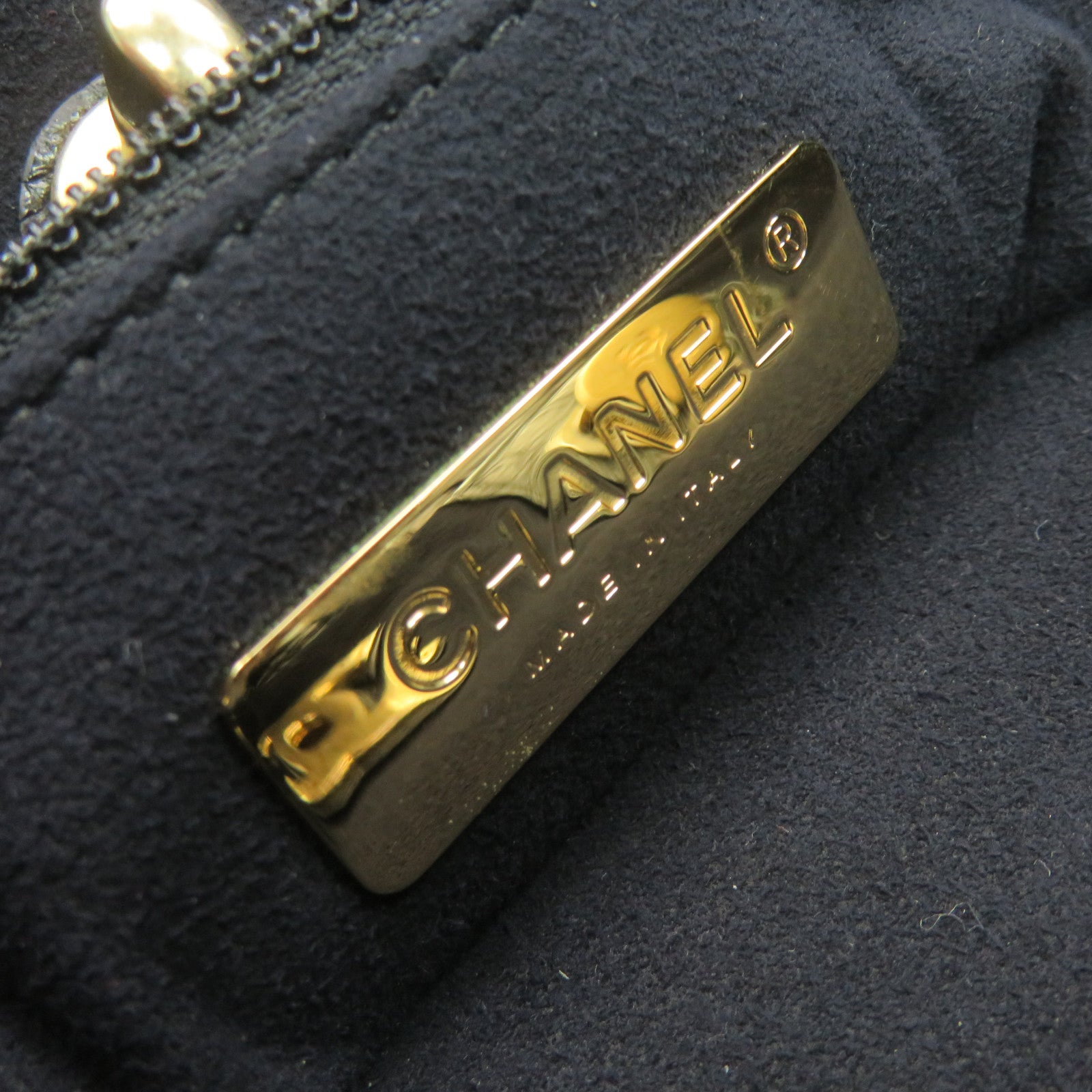 CHANEL Cowhide Leather Chain 2Way Shoulder Bag Gold Buckle Chain Belt Handle Shoulder Bag Black