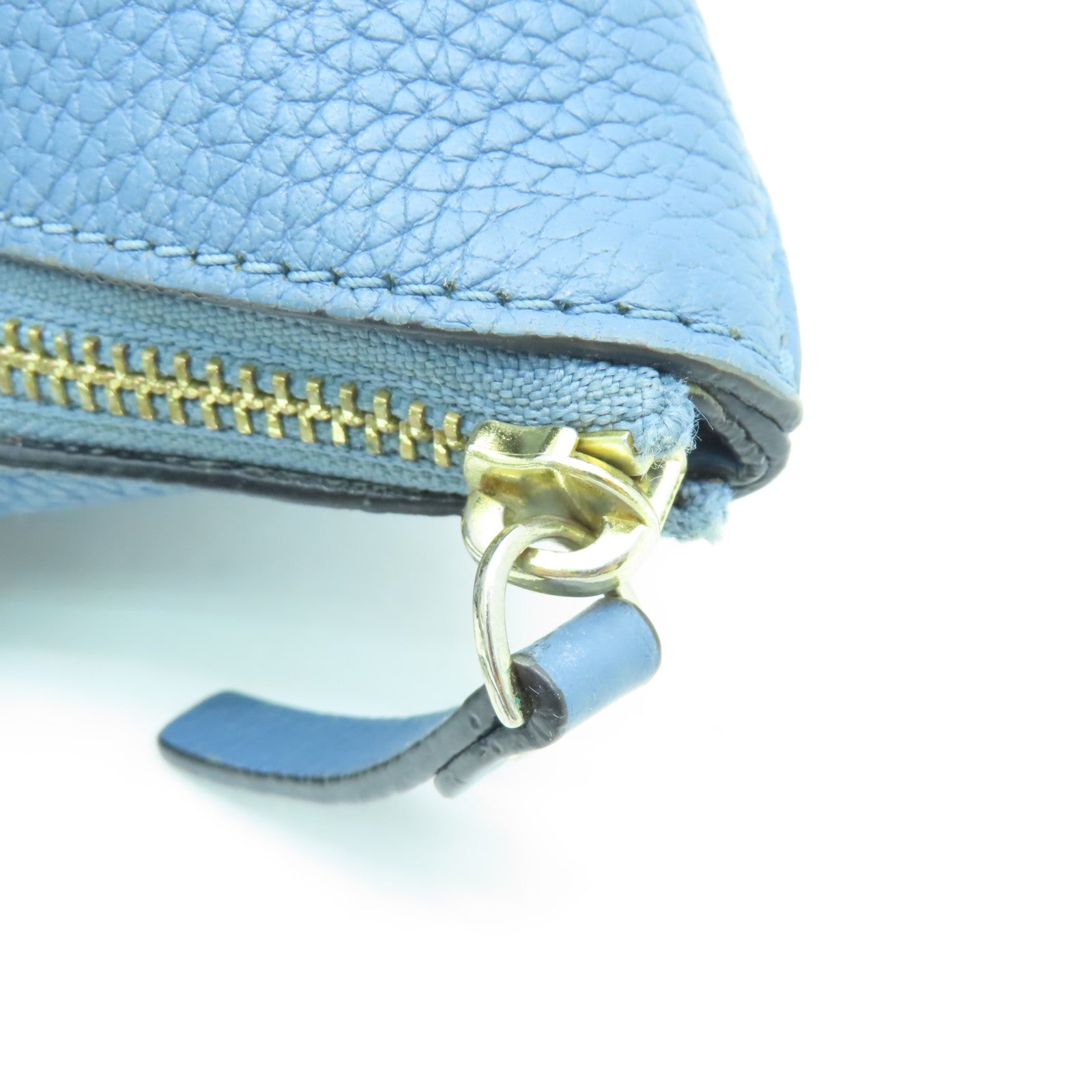Kate Spade 牛皮皮革Tote Bag金扣手挽袋藍色