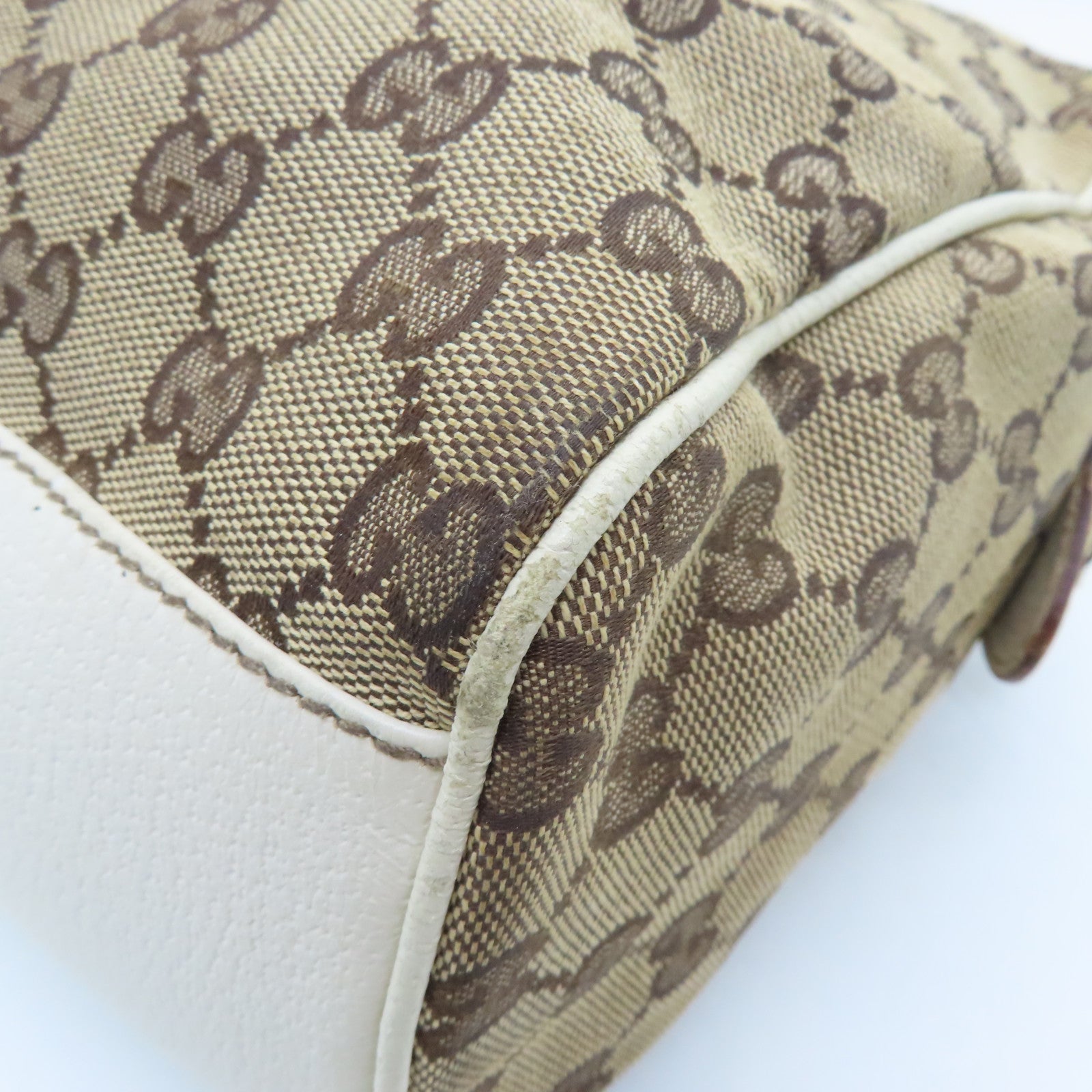 GUCCI 帆布Shoulder Bag金扣肩背袋啡色