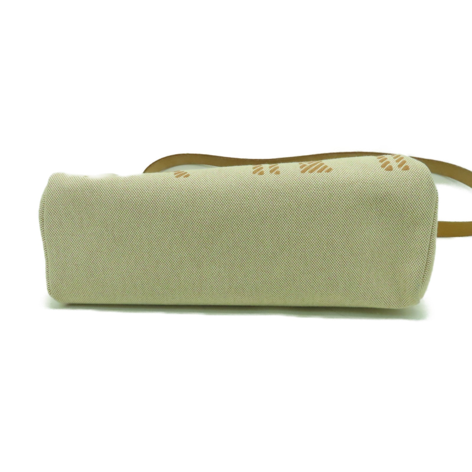 HERMES 帆布Herbag PM銀扣手挽肩背兩用袋米色/啡色