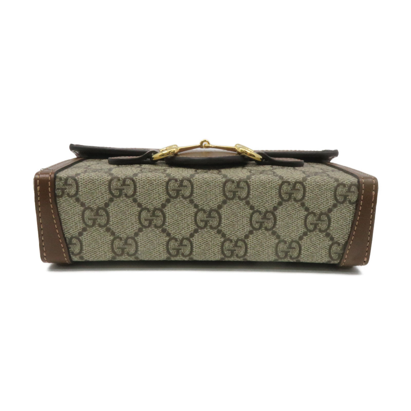 GUCCI 塗層帆布Horsebie 1955 Mini Shoulder Bag肩背袋啡色