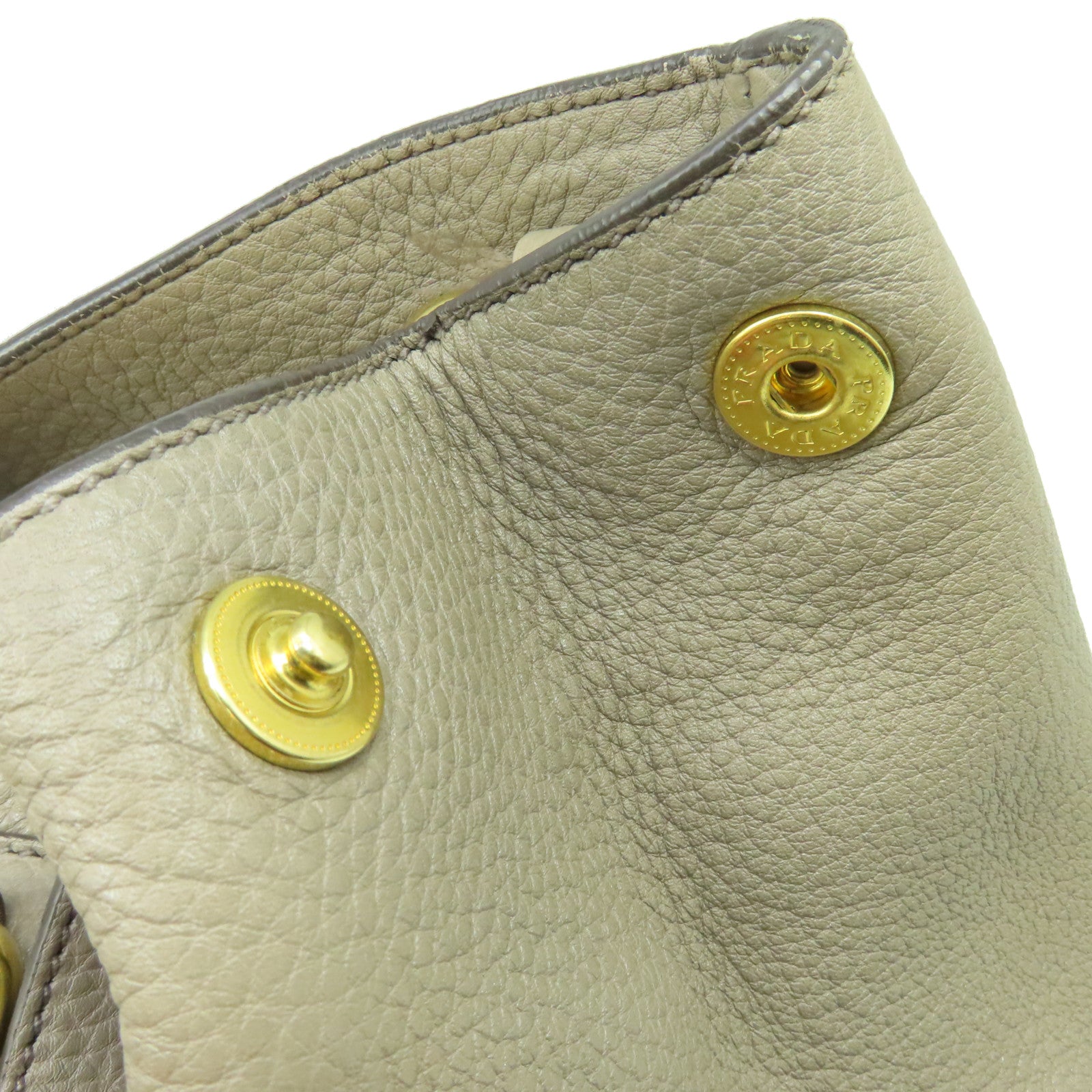 PRADA 牛皮皮革Vitello Daino 2Way Shoulder Bag手挽肩背兩用袋杏色