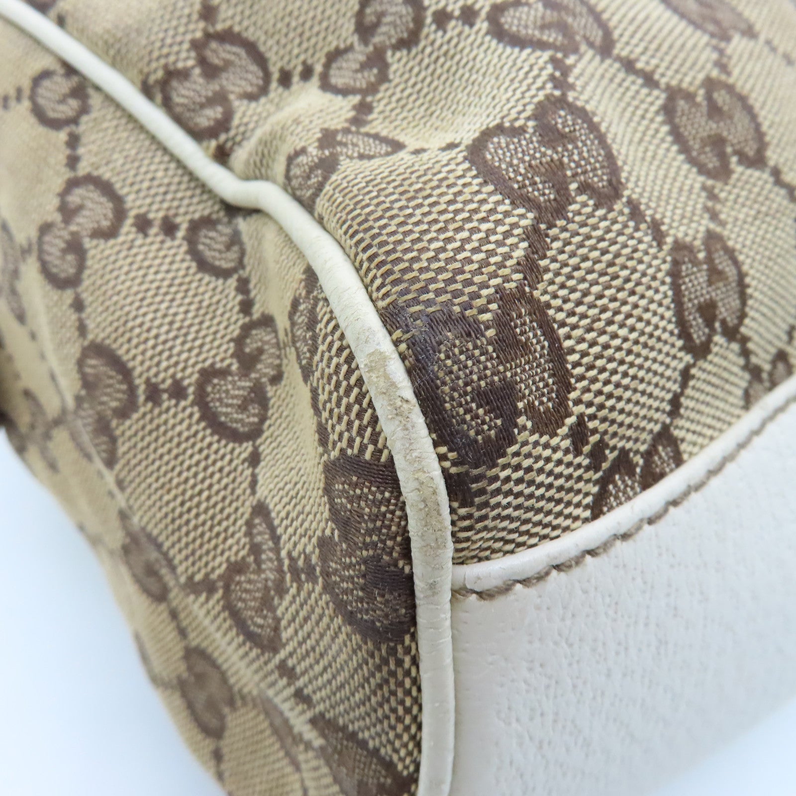 GUCCI 帆布Shoulder Bag金扣肩背袋啡色