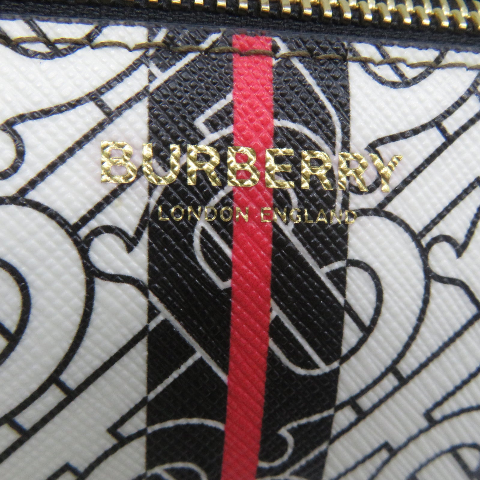 BURBERRY 塗層帆布Barrel Monogram Bag金扣肩背袋啡色