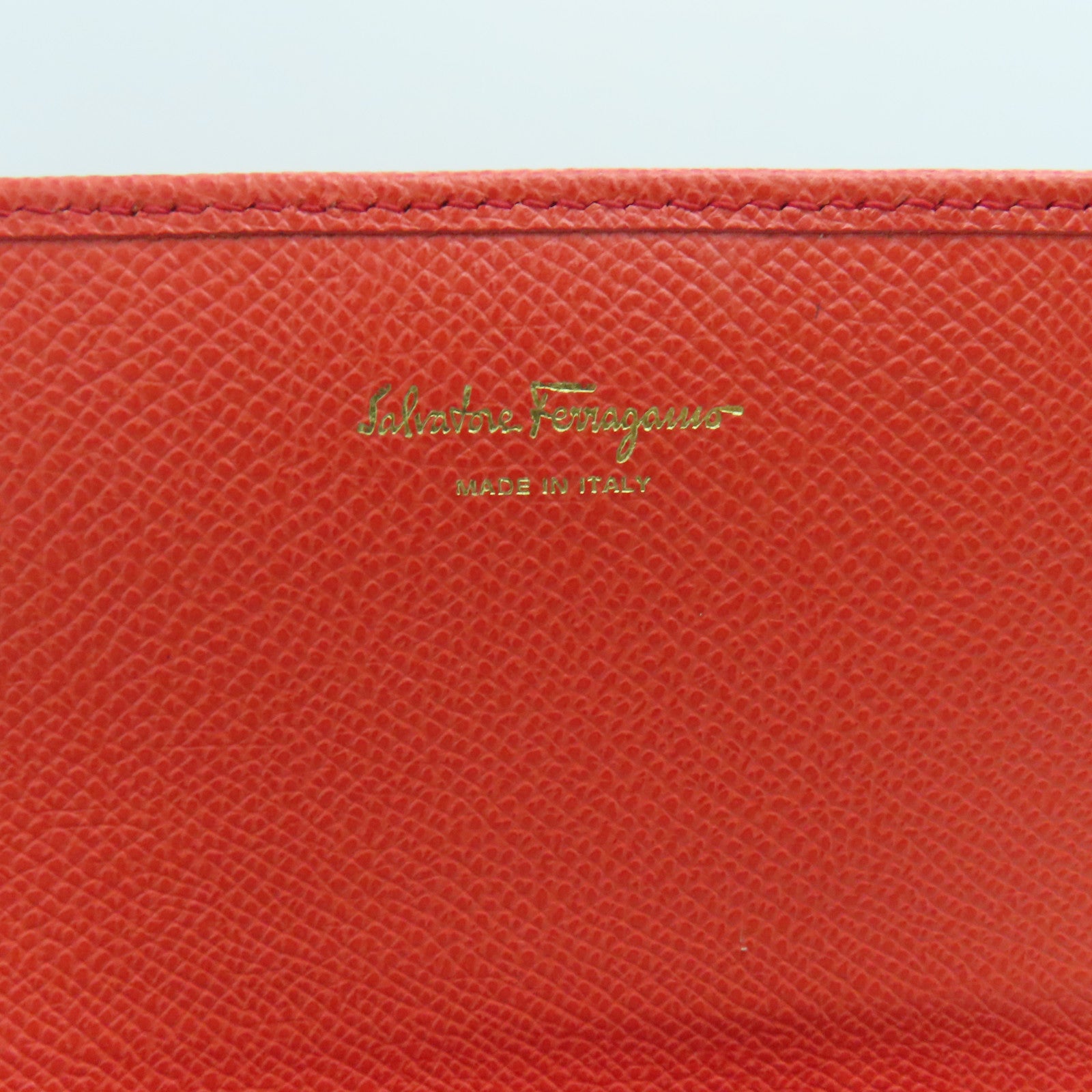 Salvatore Ferragamo 牛皮皮革Shoulder Bag金扣链带肩背袋橙色