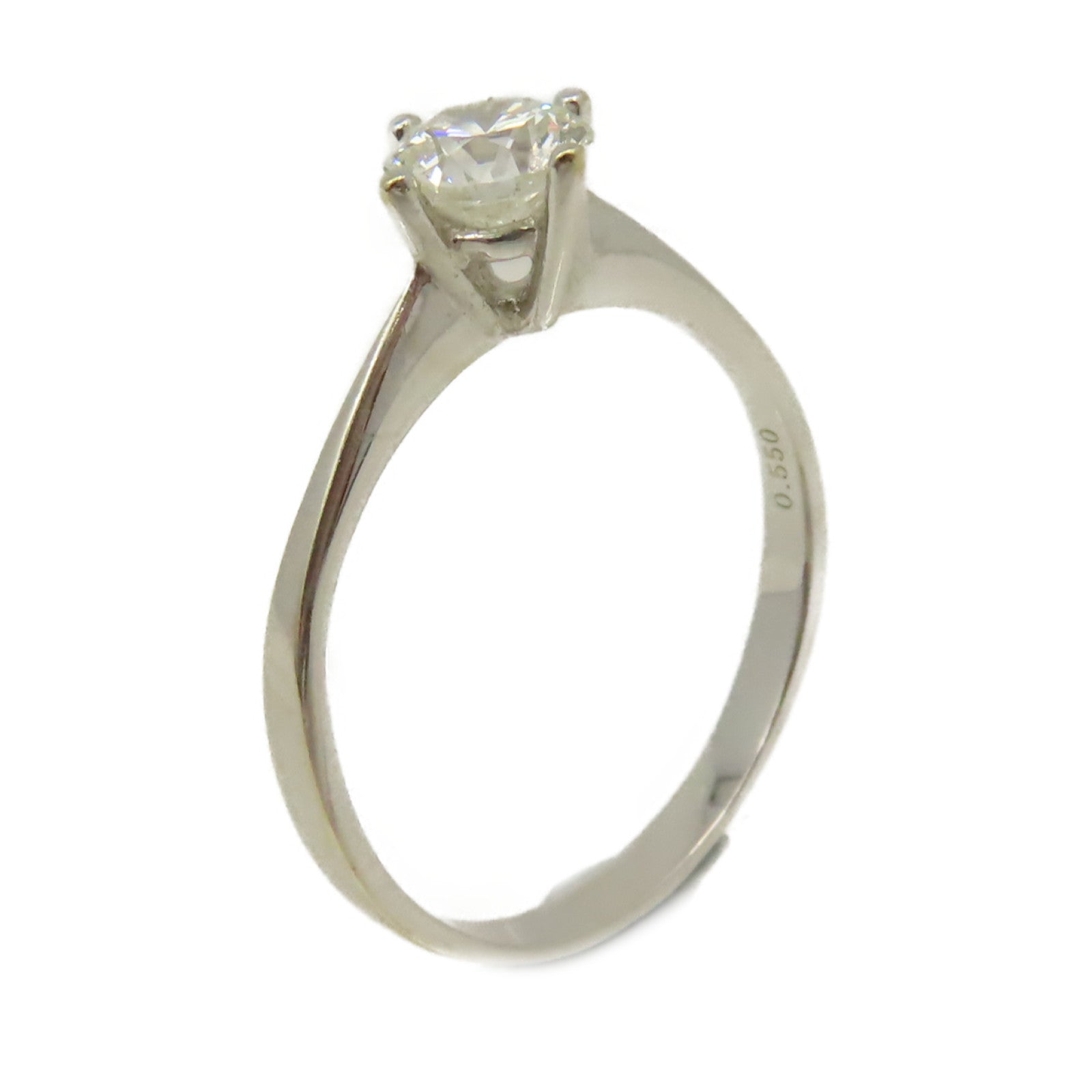 JEWELRY 18K白金Diamond Ring 0.55ct鑽石戒指US#7