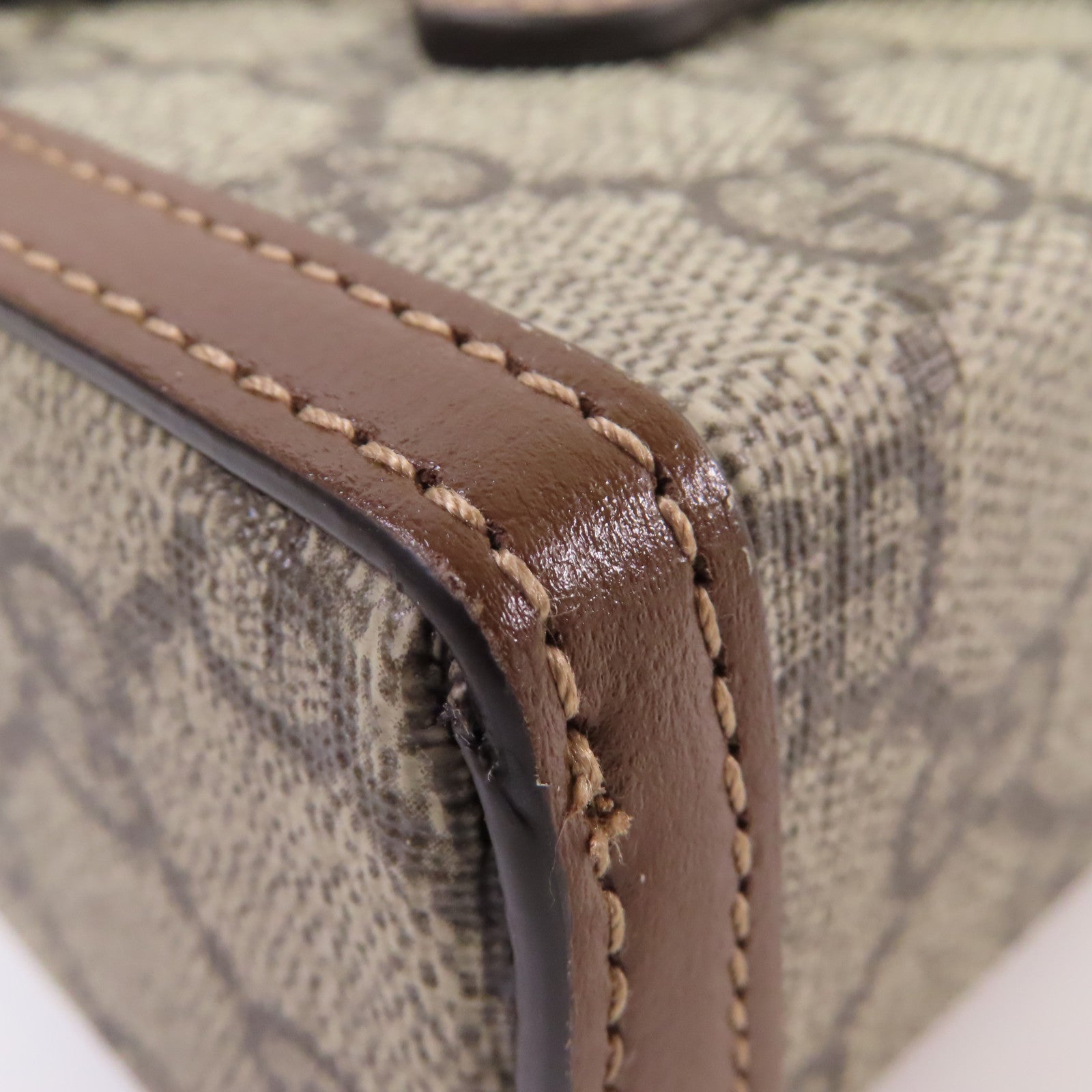 GUCCI 塗層帆布Horsebit 1955 Mini Shoulder Bag肩背袋啡色