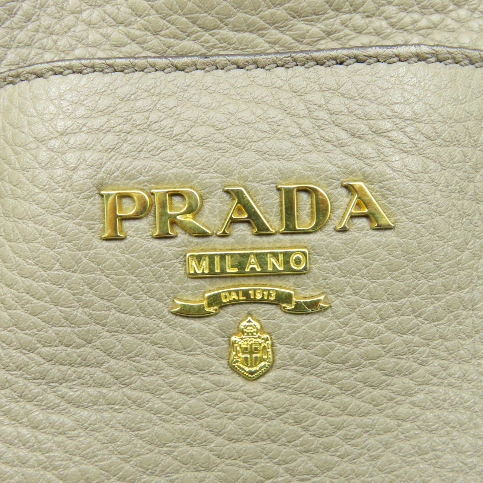 PRADA 牛皮皮革Vitello Daino 2Way Shoulder Bag手挽肩背兩用袋杏色