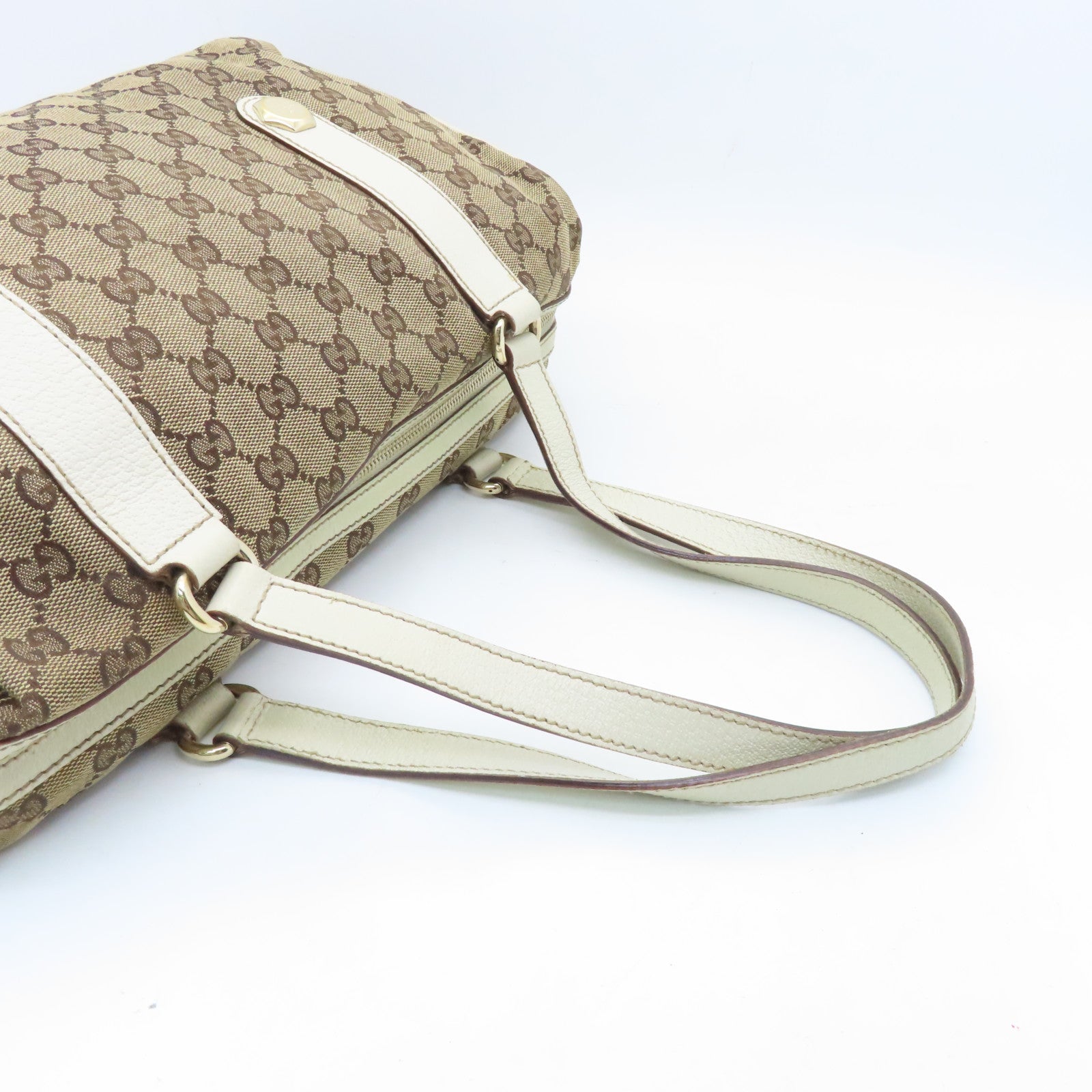 GUCCI 帆布Shoulder Bag金扣肩背袋啡色