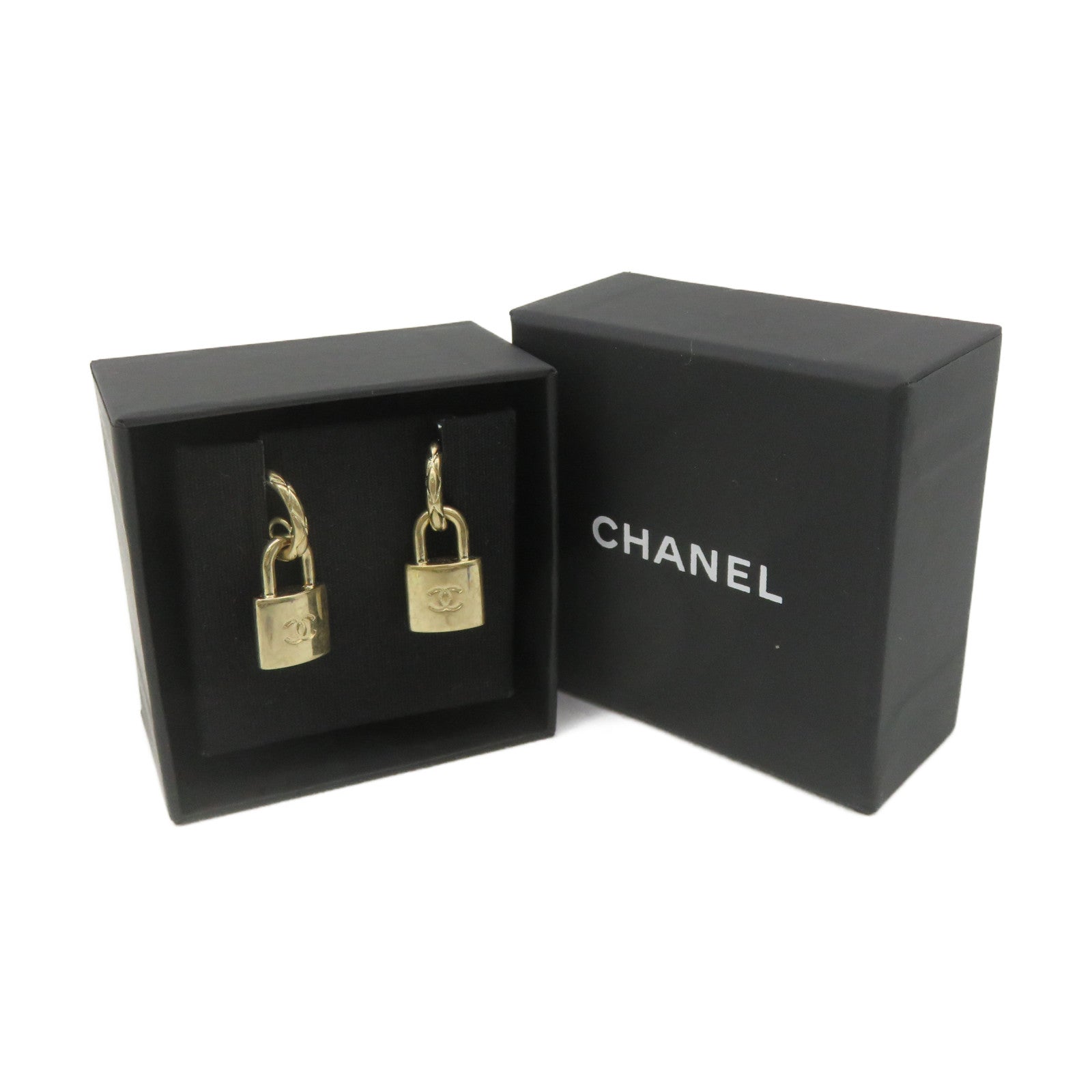 CHANEL 金屬CC Earrings耳環金色