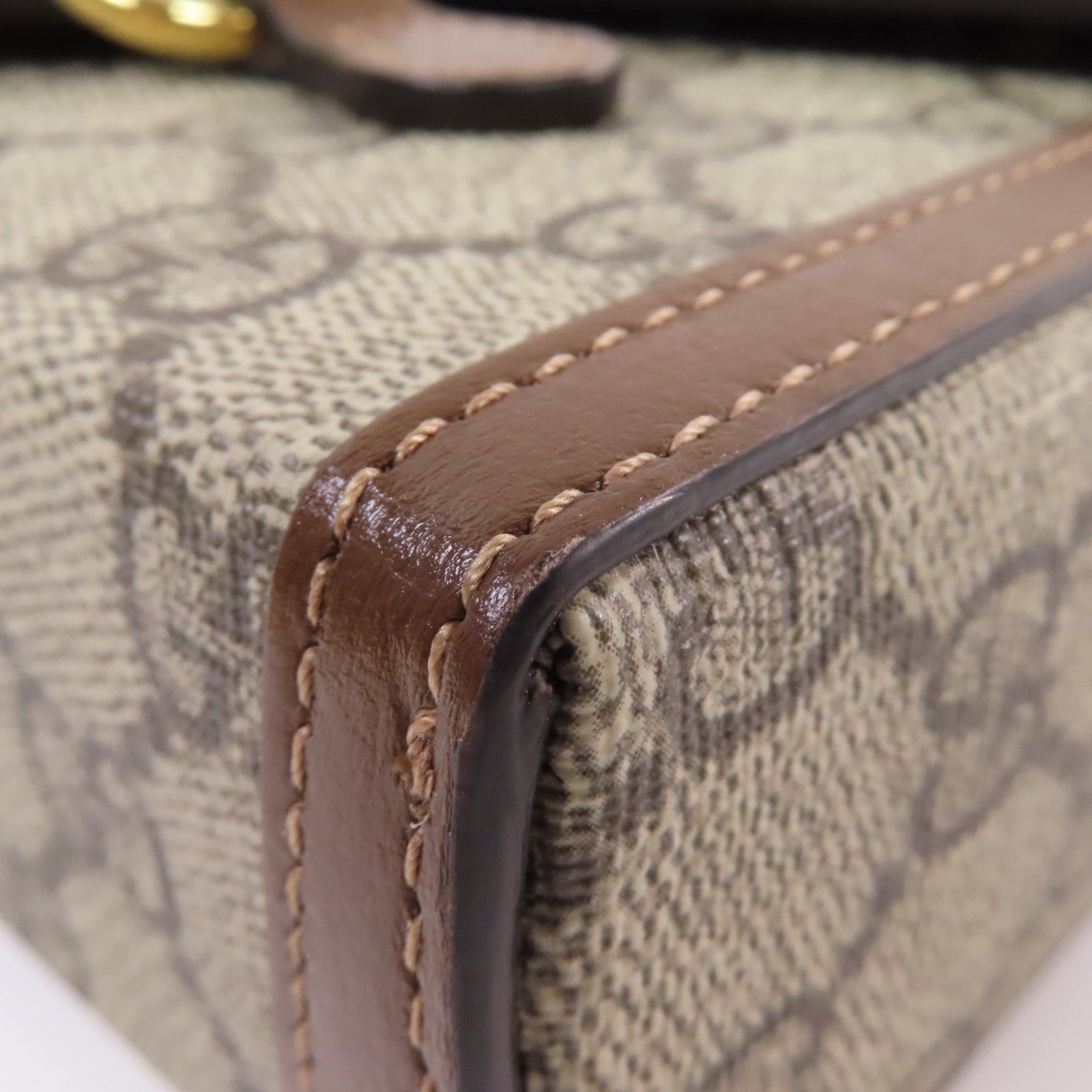 GUCCI 塗層帆布Horsebit 1955 Mini Shoulder Bag肩背袋啡色