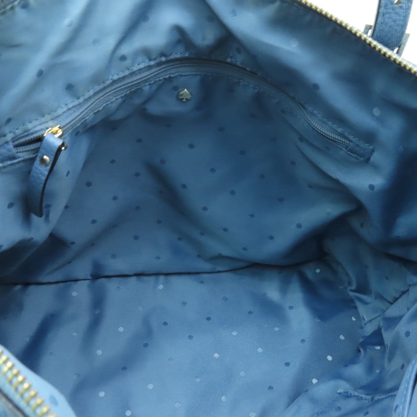 Kate Spade 牛皮皮革Tote Bag金扣手挽袋藍色