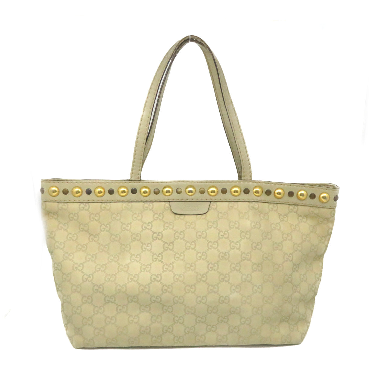 GUCCI Coated Canvas Shoulder Pouch Bag Light Gray