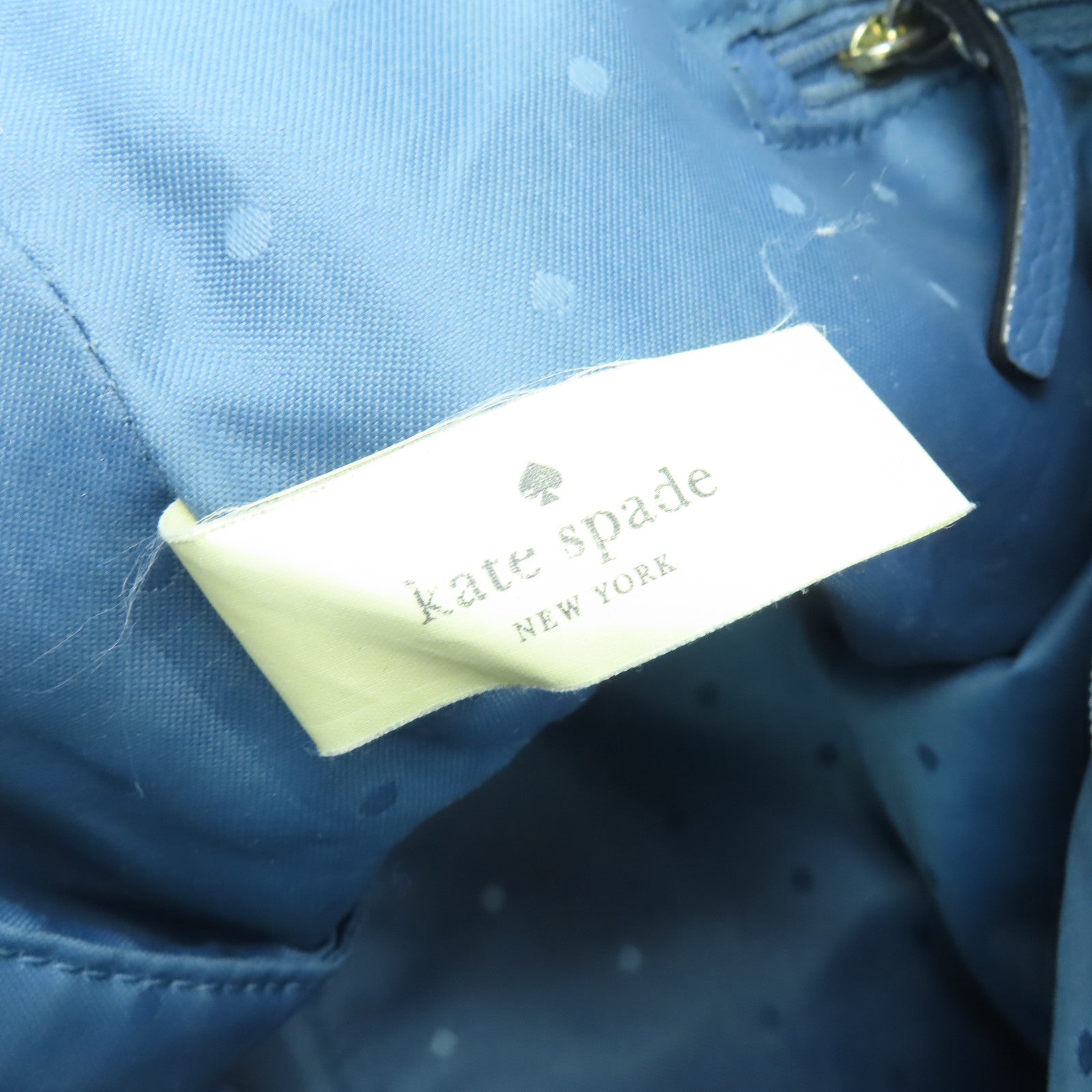 Kate Spade 牛皮皮革Tote Bag金扣手挽袋藍色