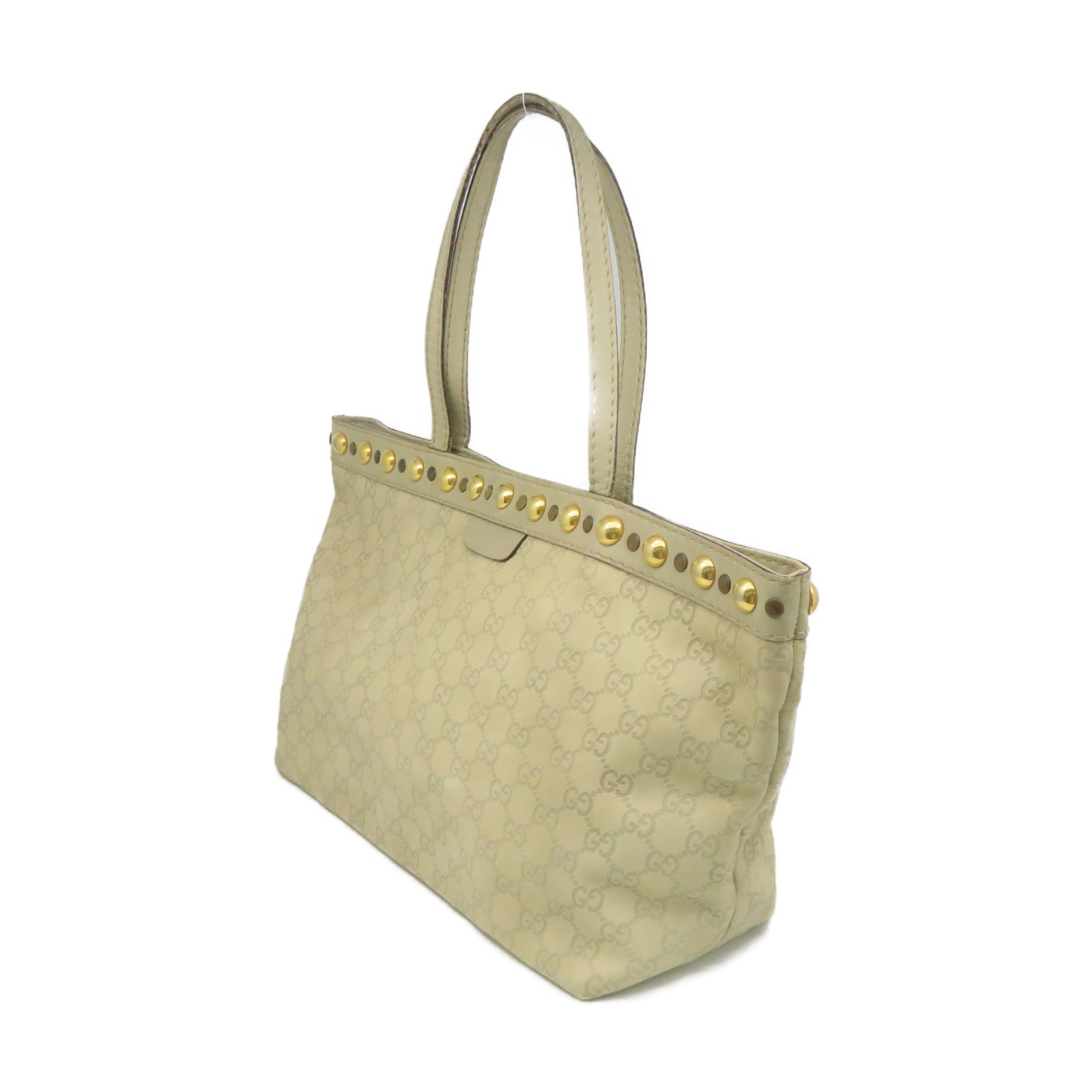 GUCCI Coated Canvas Shoulder Pouch Bag Light Gray