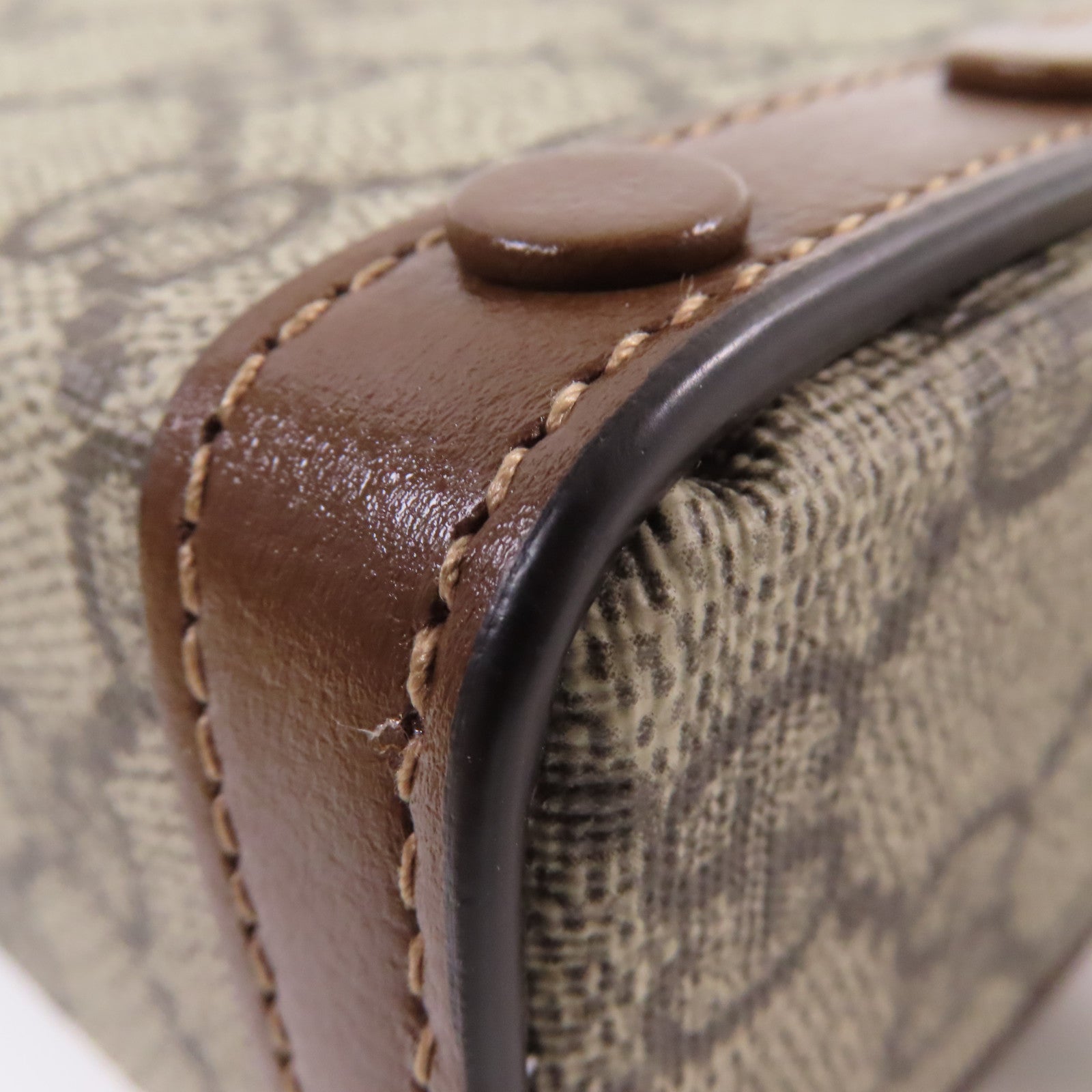 GUCCI 塗層帆布Horsebit 1955 Mini Shoulder Bag肩背袋啡色