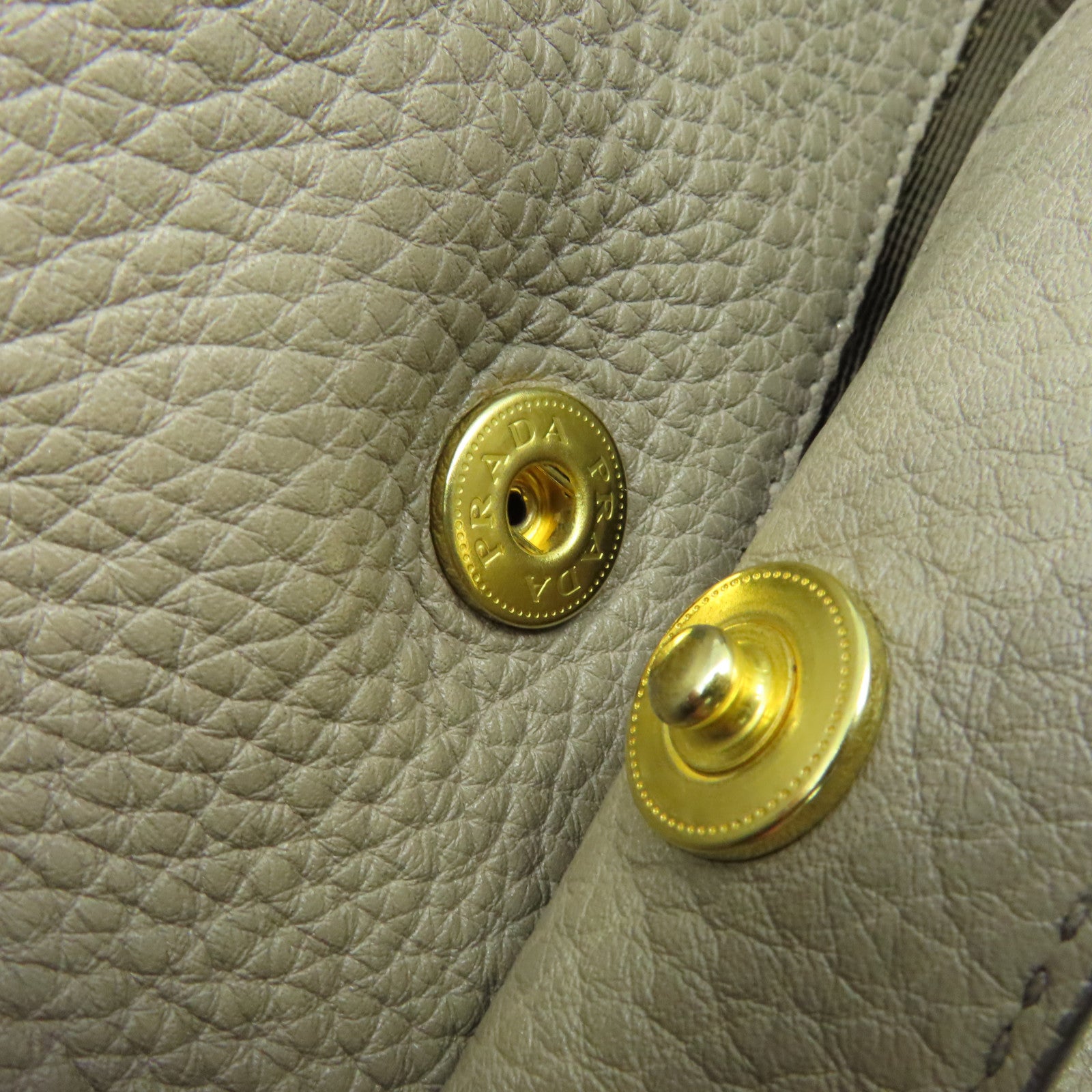 PRADA 牛皮皮革Vitello Daino 2Way Shoulder Bag手挽肩背兩用袋杏色