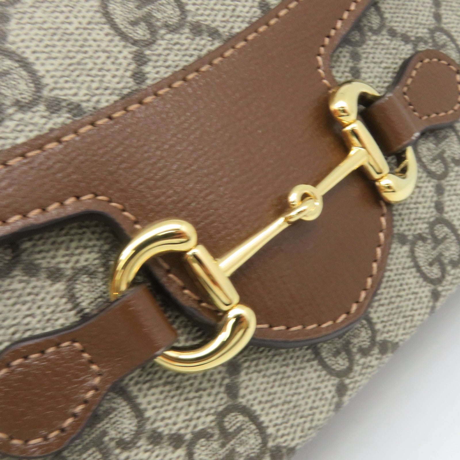 GUCCI 塗層帆布Horsebie 1955 Mini Shoulder Bag肩背袋啡色