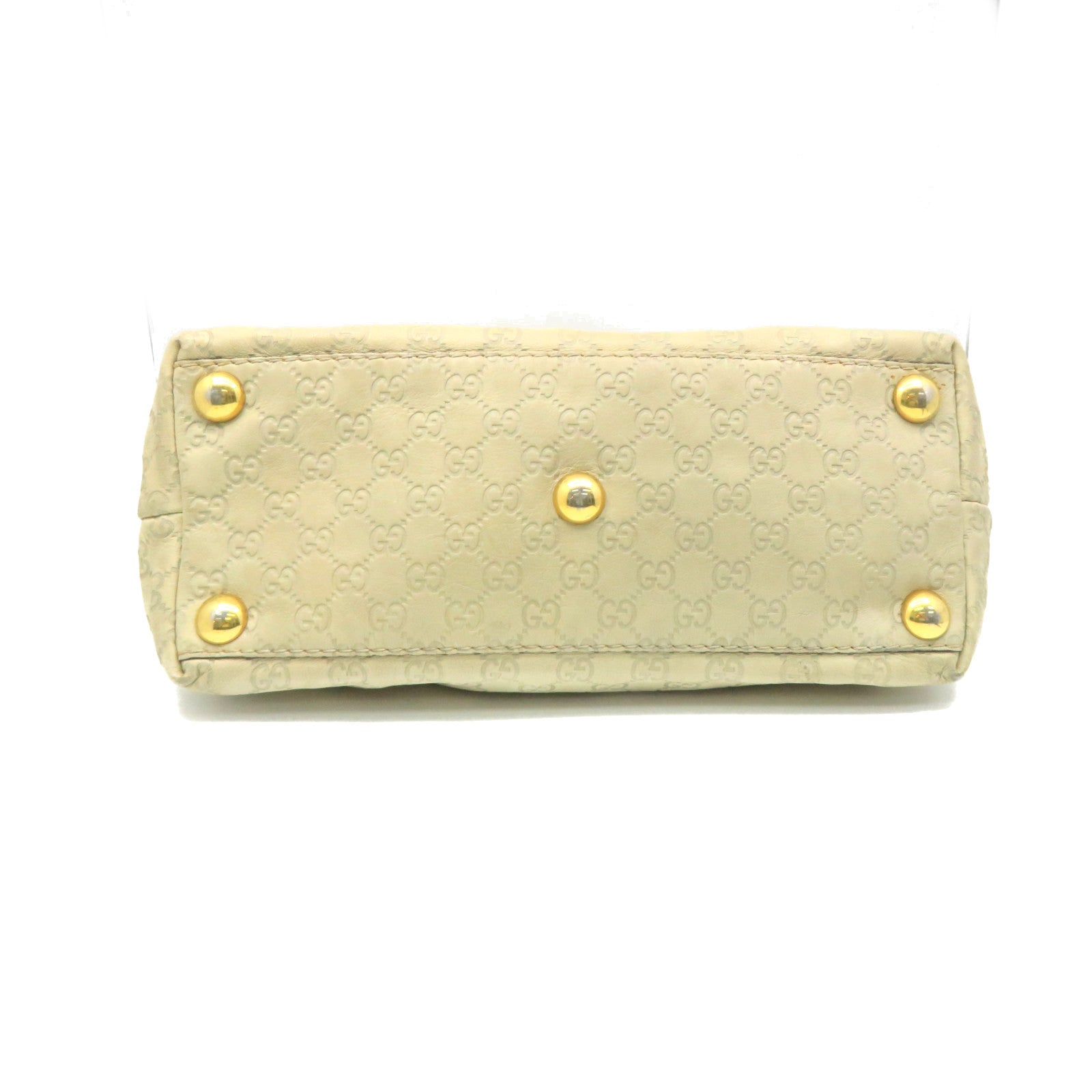 GUCCI Coated Canvas Shoulder Pouch Bag Light Gray