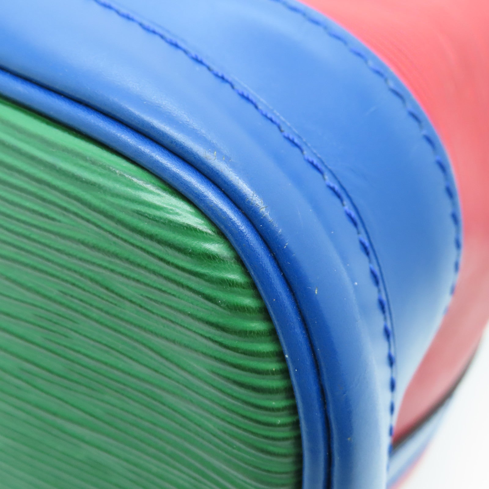LOUIS VUITTON Epi Noe Tricolor金扣肩背袋紅色/藍色/綠色