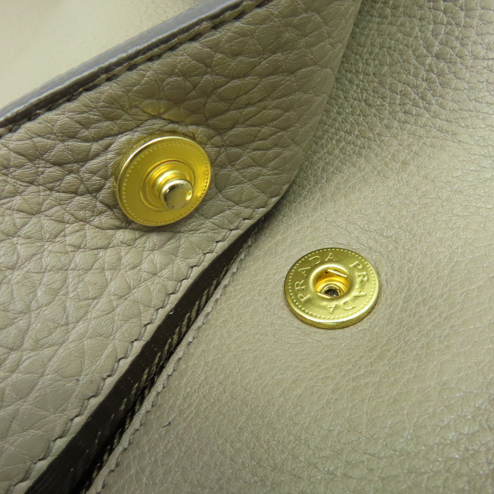 PRADA 牛皮皮革Vitello Daino 2Way Shoulder Bag手挽肩背兩用袋杏色