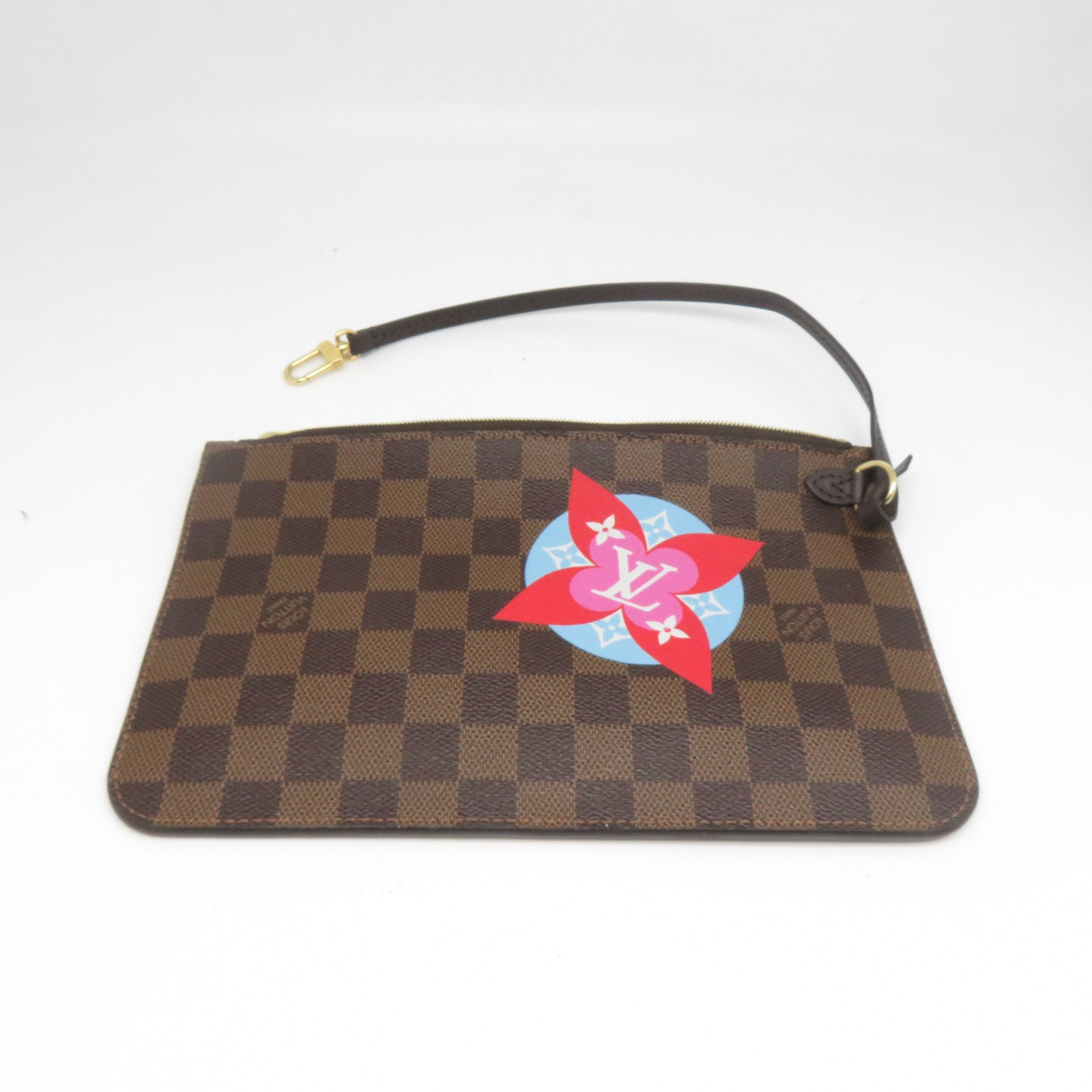 LOUIS VUITTON Damier Neverfull MM Pacthes Trunk金扣肩背袋啡色