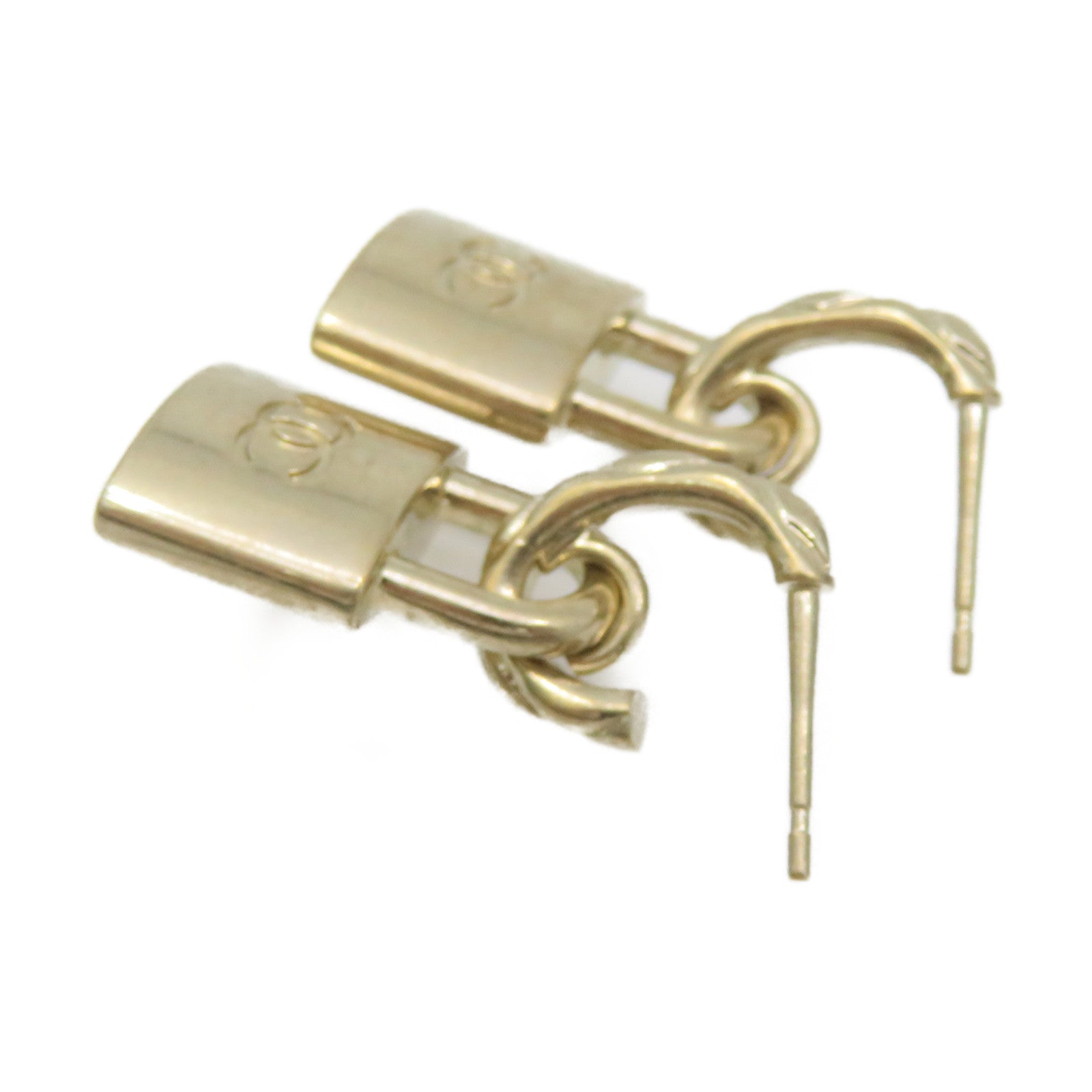 CHANEL 金屬CC Earrings耳環金色